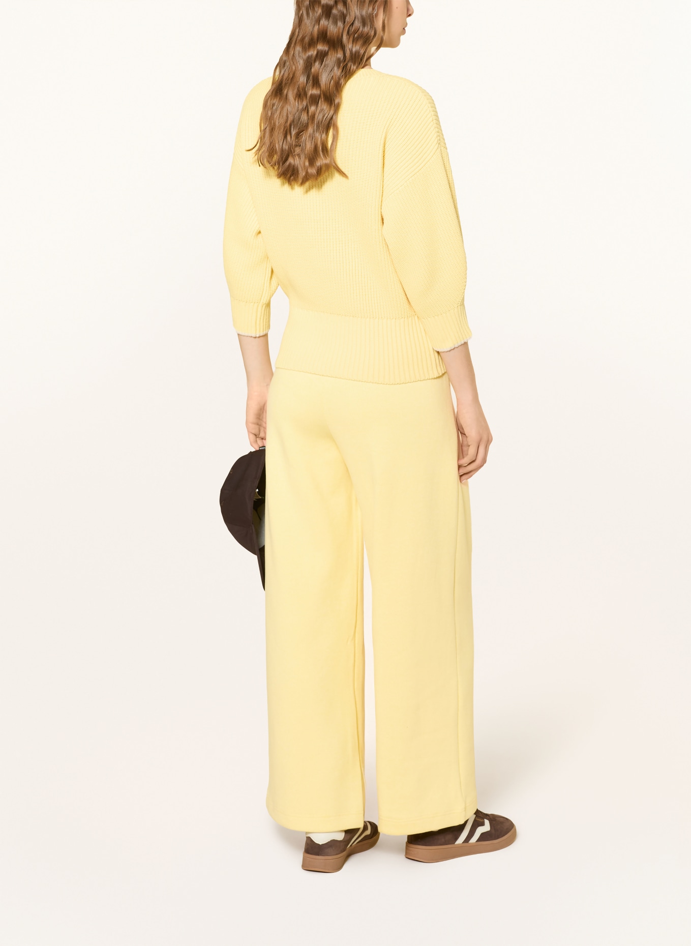 LACOSTE Svetr s 3/4 rukávy: TMAVĚ ŽLUTÁ