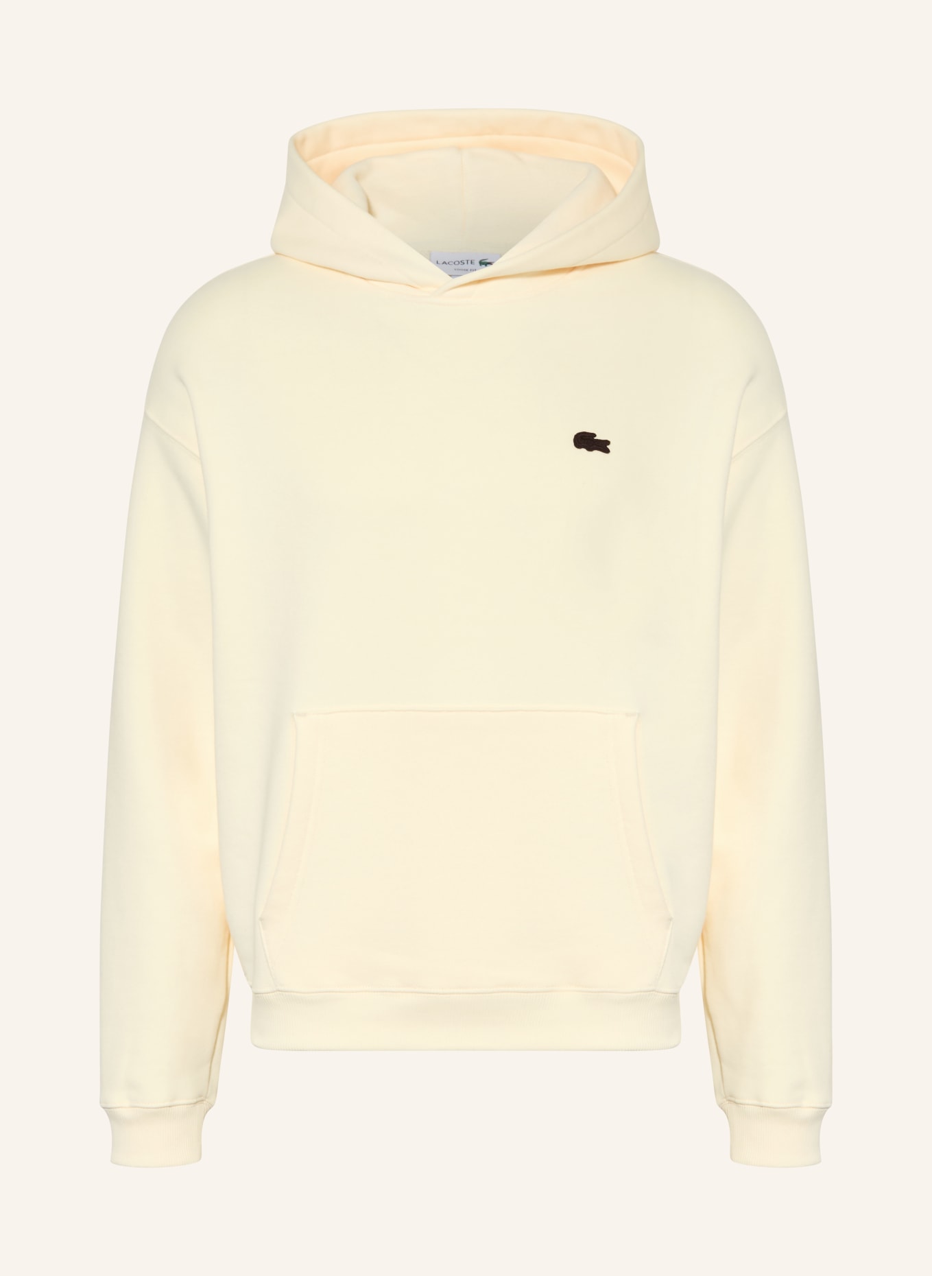 LACOSTE ULTIMUM hoodie: ECRU / DARK BROWN