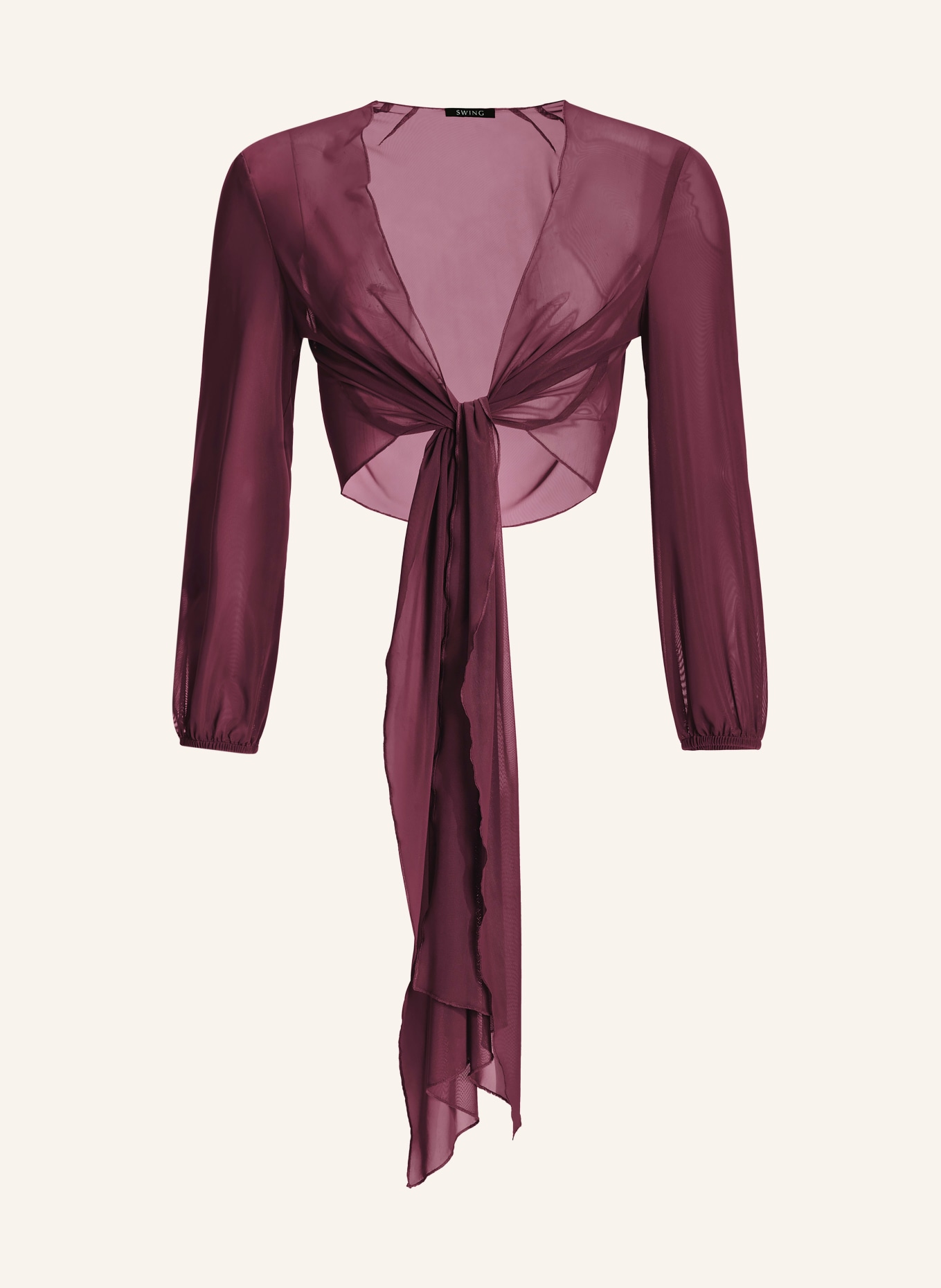 SWING Bolerko ze síťoviny: TMAVĚ ČERVENÁ