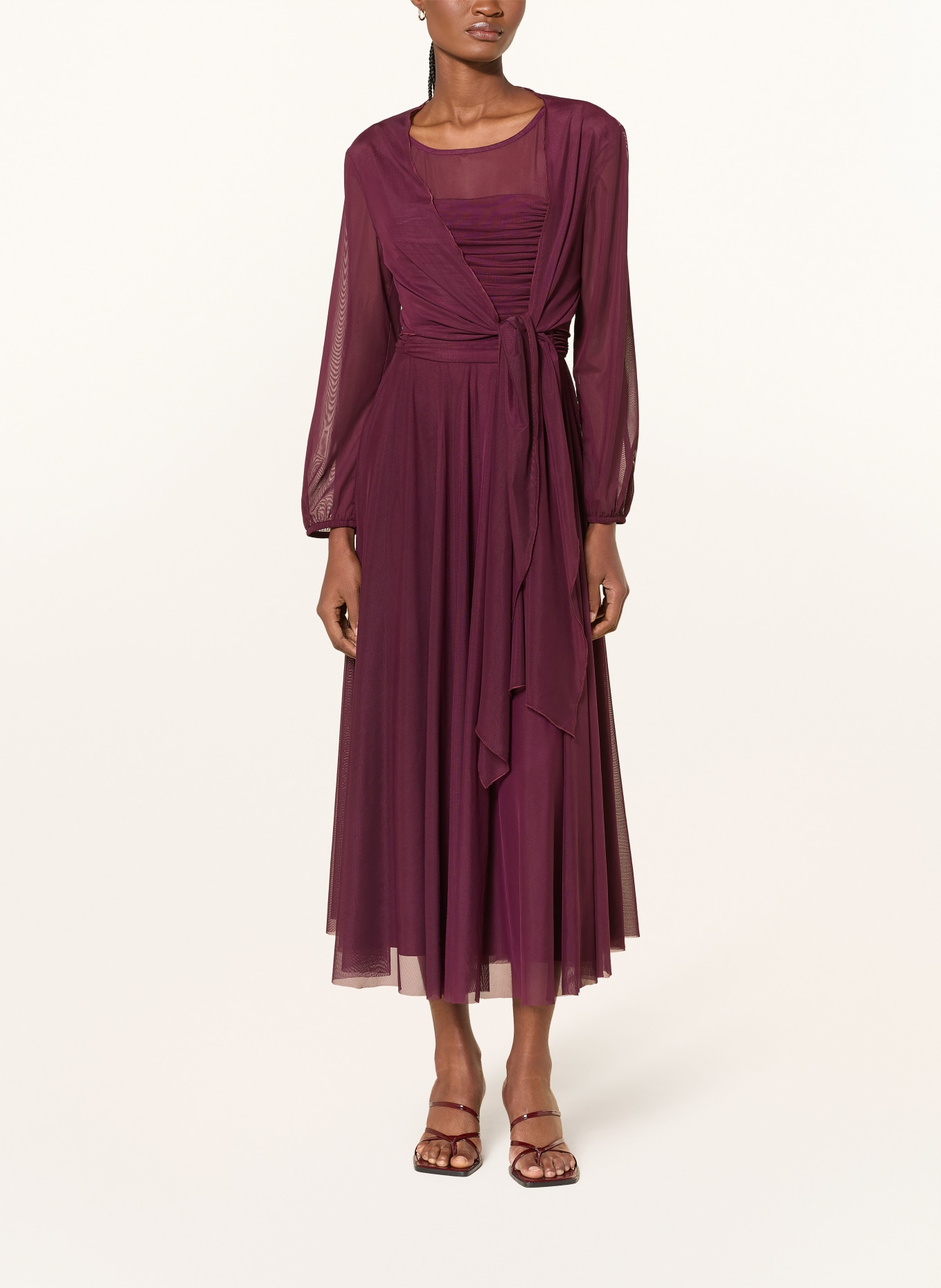 SWING Bolerko ze síťoviny: TMAVĚ ČERVENÁ