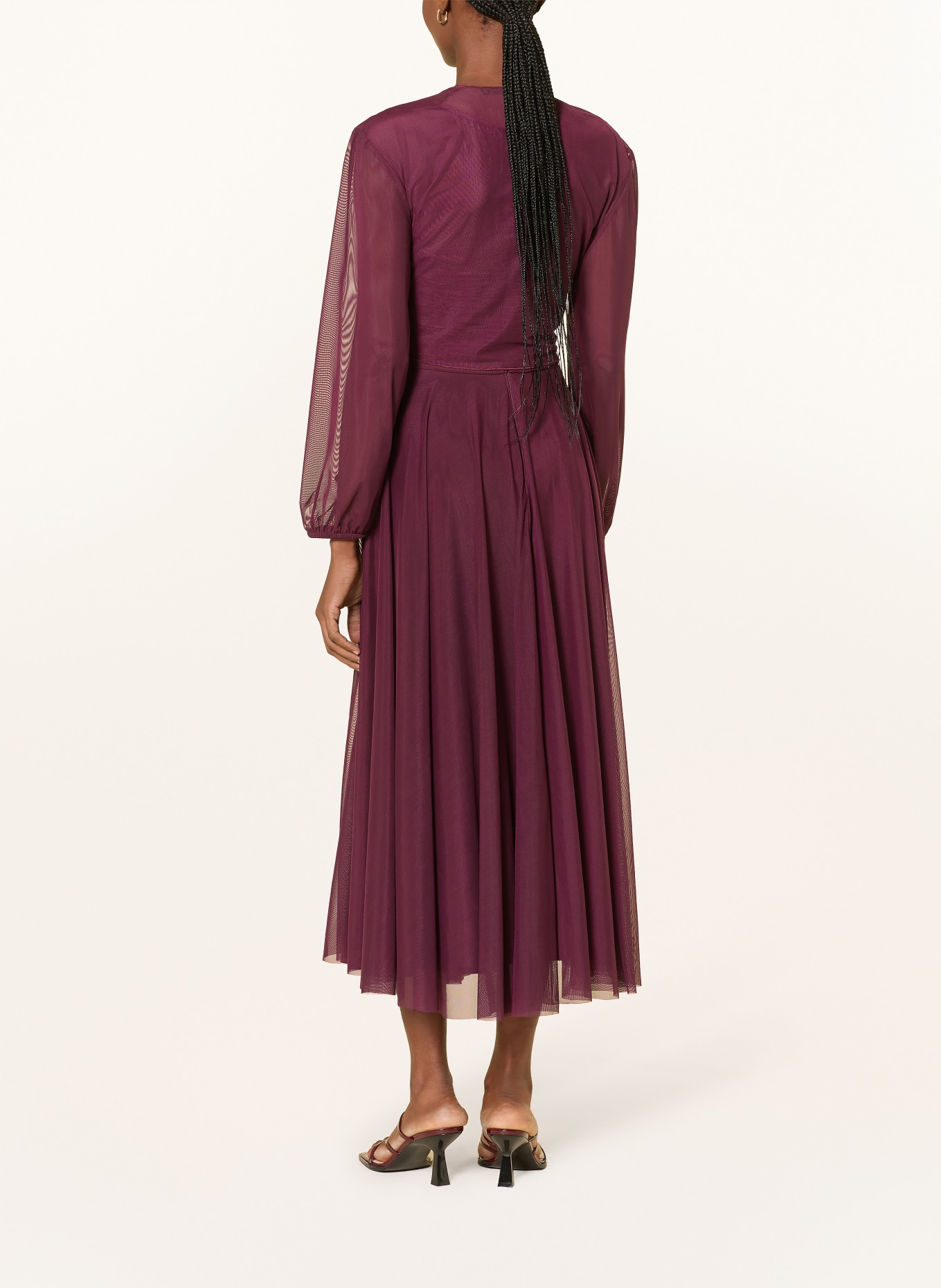 SWING Bolerko ze síťoviny: TMAVĚ ČERVENÁ