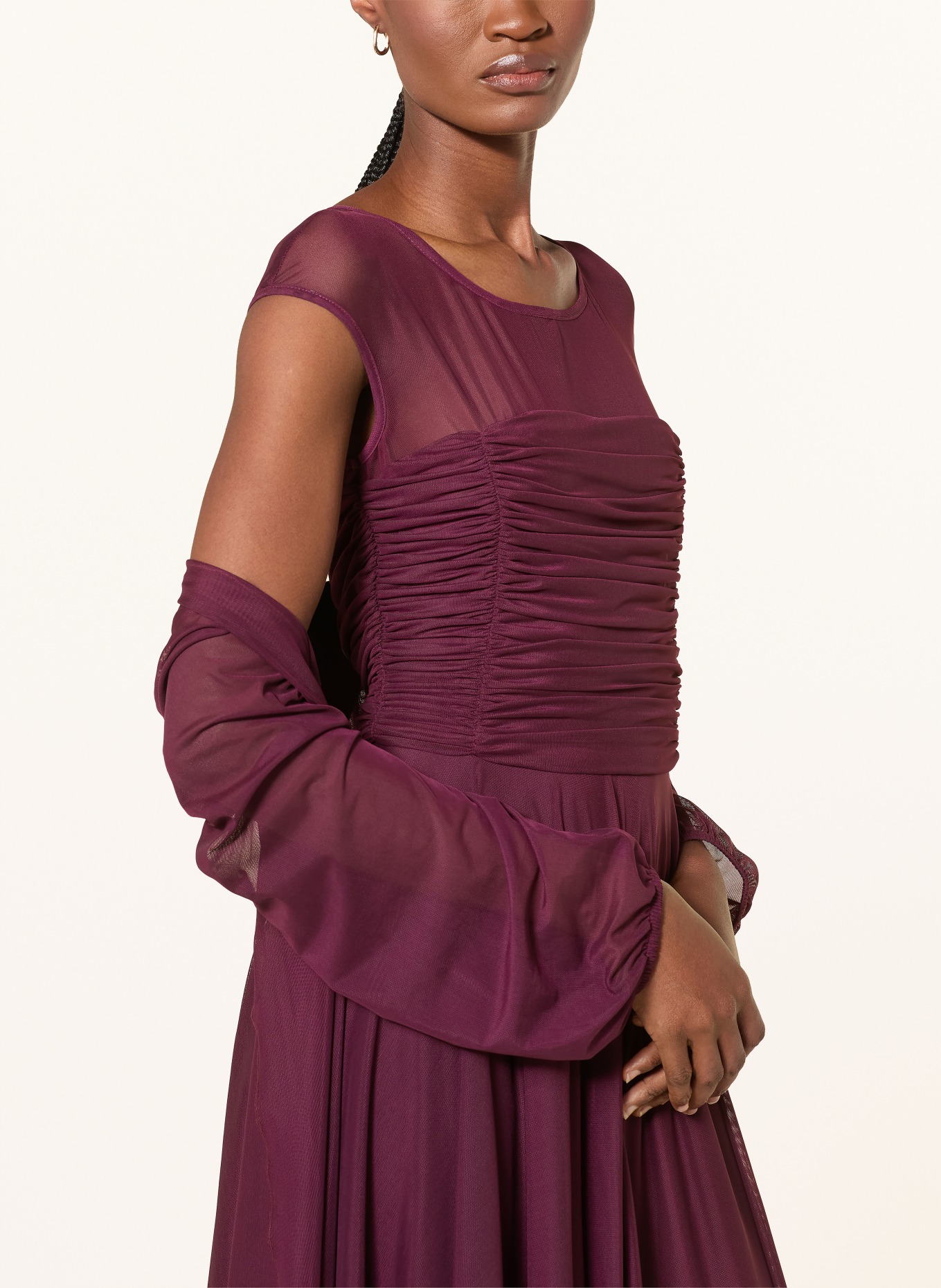 SWING Bolerko ze síťoviny: TMAVĚ ČERVENÁ