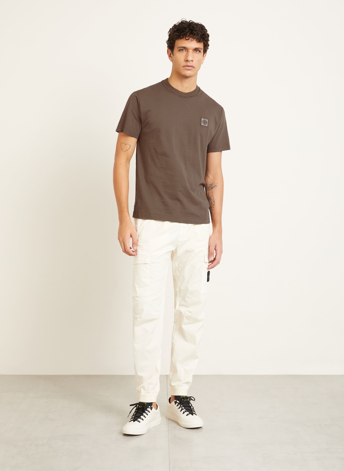 STONE ISLAND T-Shirt: DUNKELBRAUN