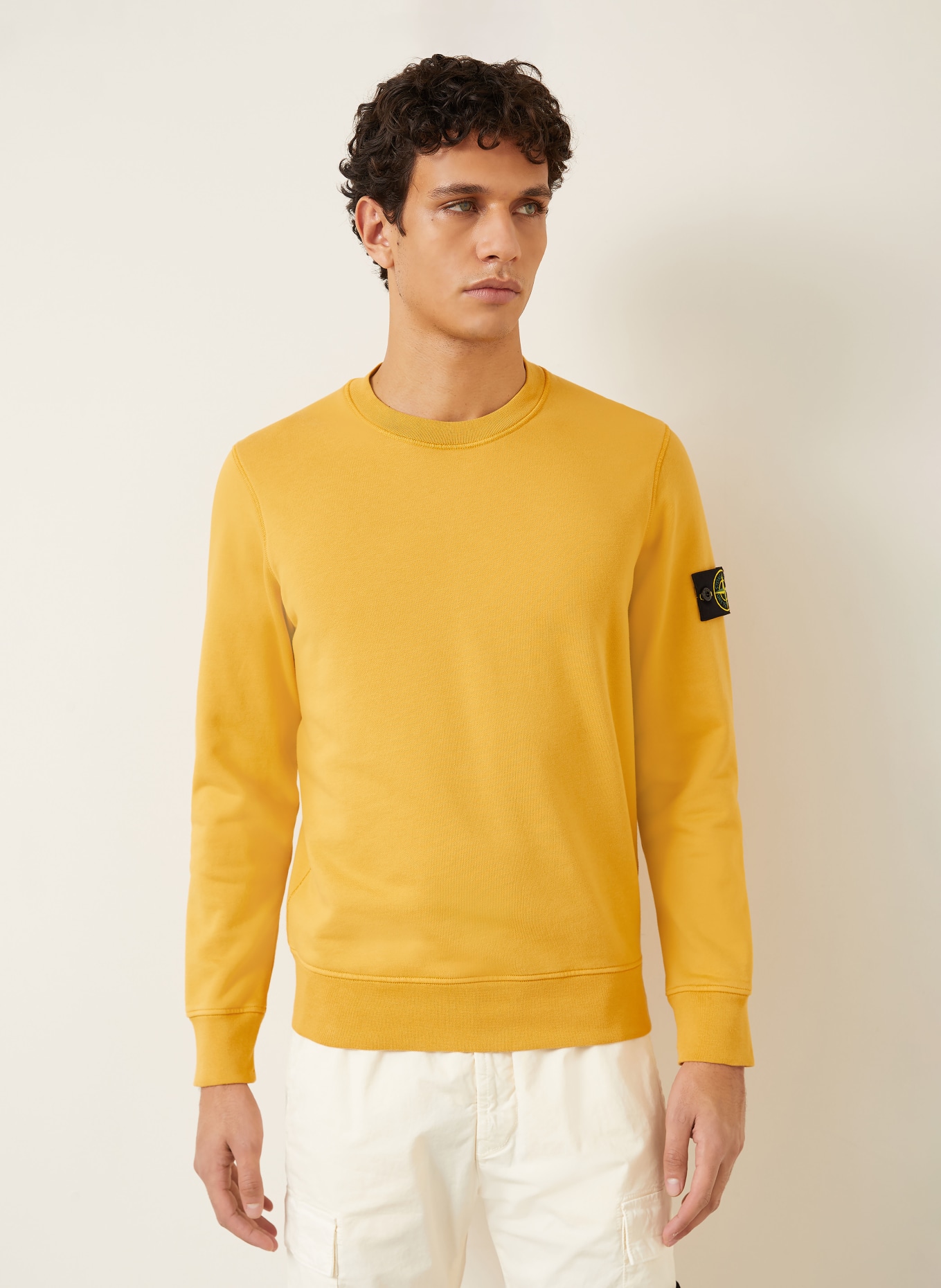 STONE ISLAND Sweatshirt: DUNKELGELB