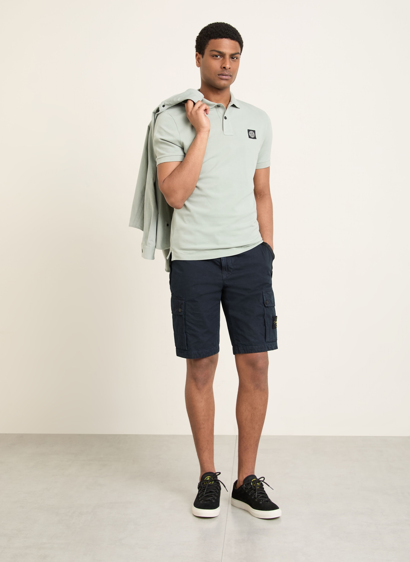 STONE ISLAND Koszulka polo z piki: JASNOZIELONY