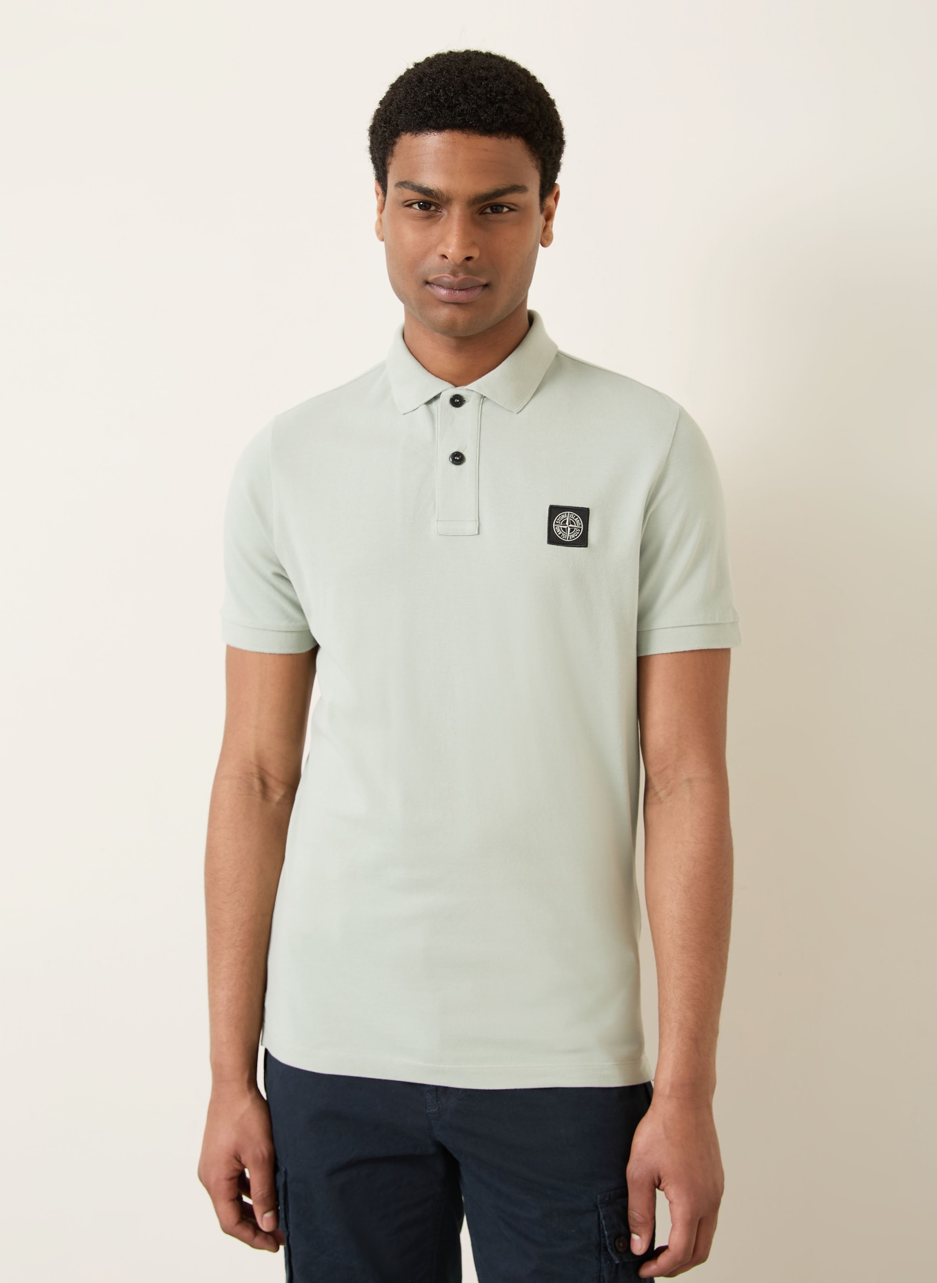 STONE ISLAND Koszulka polo z piki: JASNOZIELONY