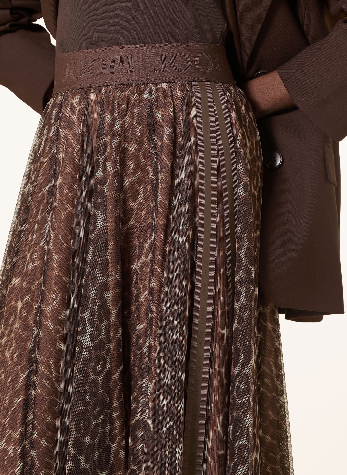 JOOP! Tylová sukně: HNĚDÁ / SVĚTLE HNĚDÁ / TMAVĚ HNĚDÁ