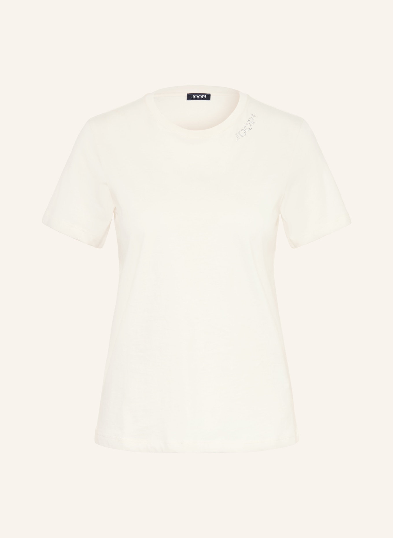 JOOP! T-shirt avec pierres décoratives: CRÈME