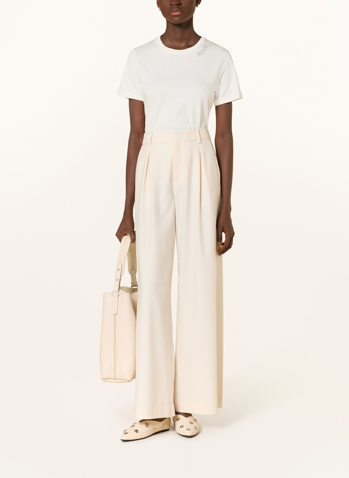 JOOP! T-shirt avec pierres décoratives: CRÈME