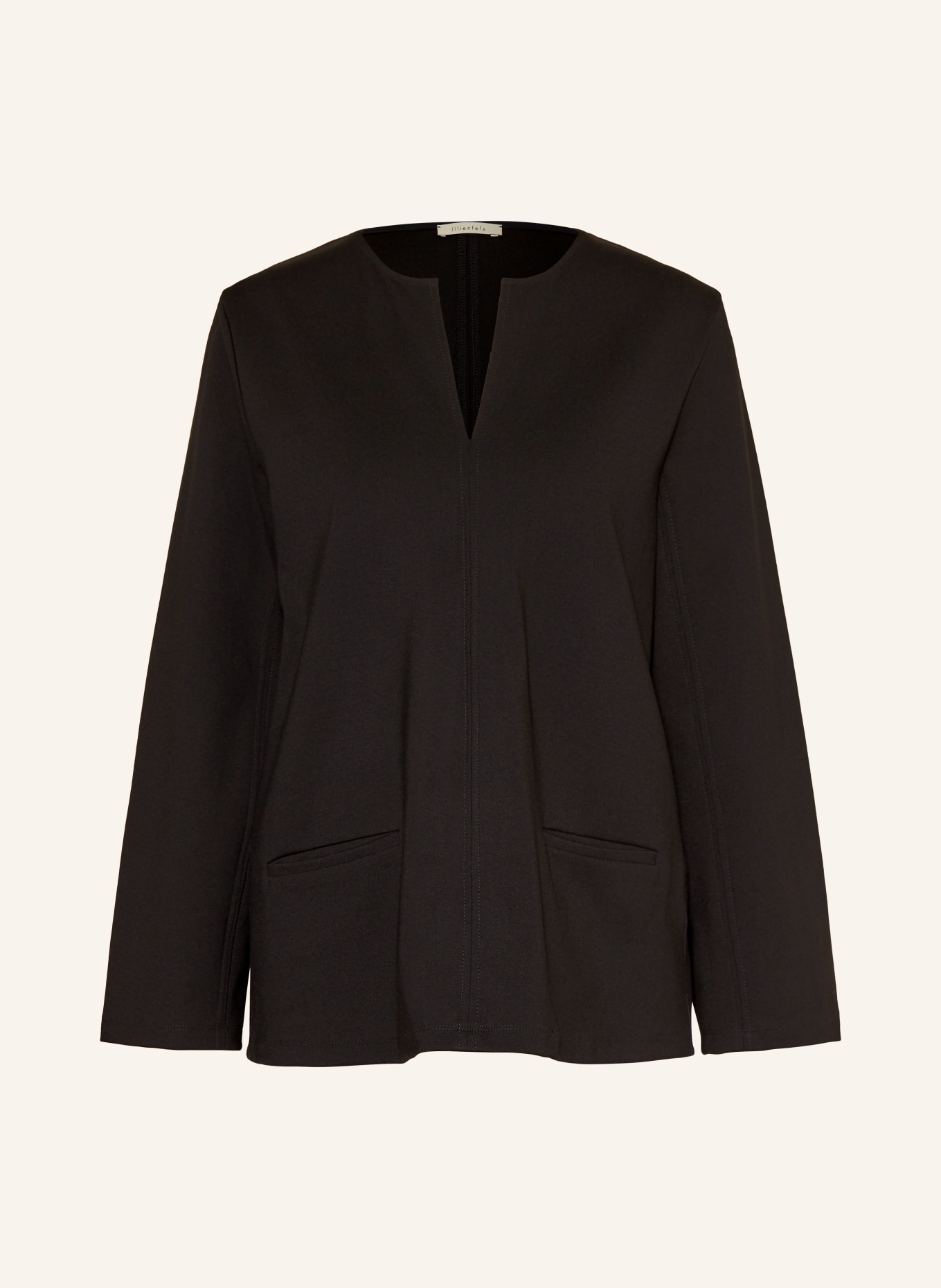 lilienfels Blusenshirt aus Jersey: SCHWARZ