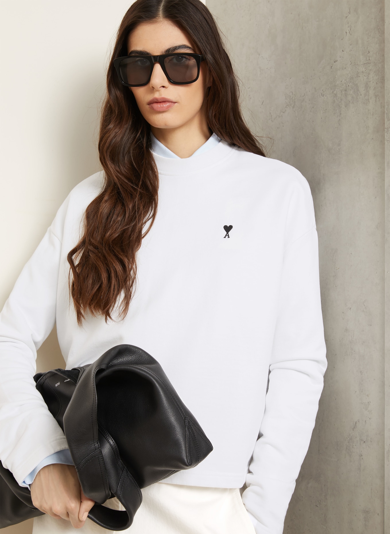 AMI PARIS Sweatshirt: WEISS