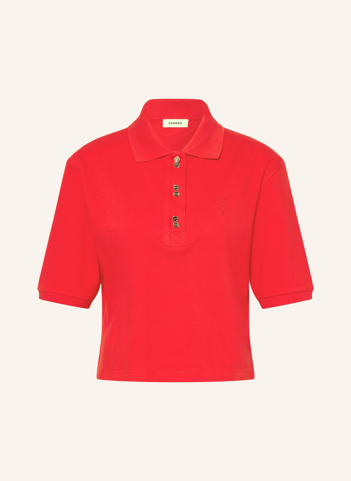 SANDRO Piqué-Poloshirt: ROT