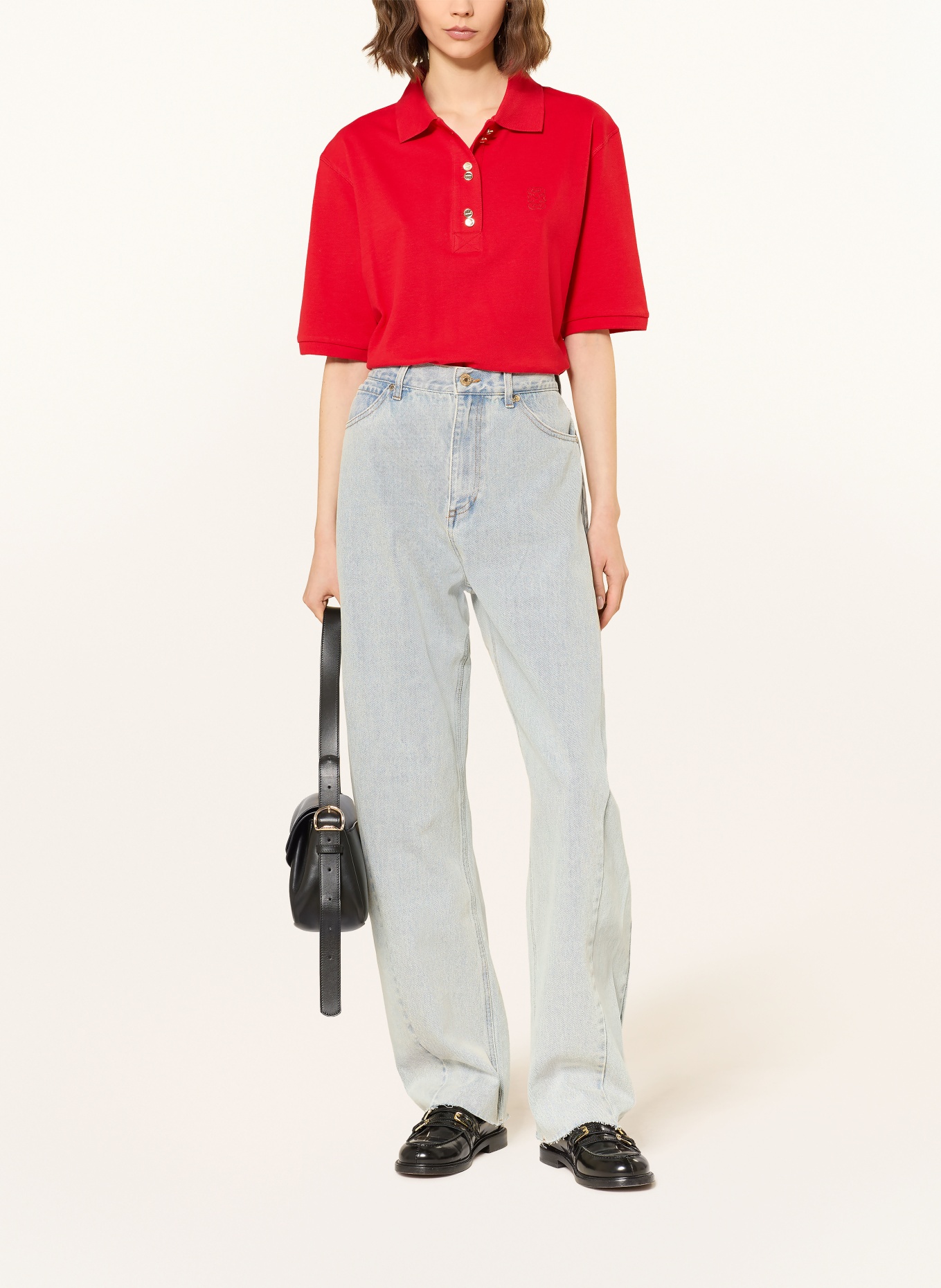 SANDRO Piqué-Poloshirt: ROT