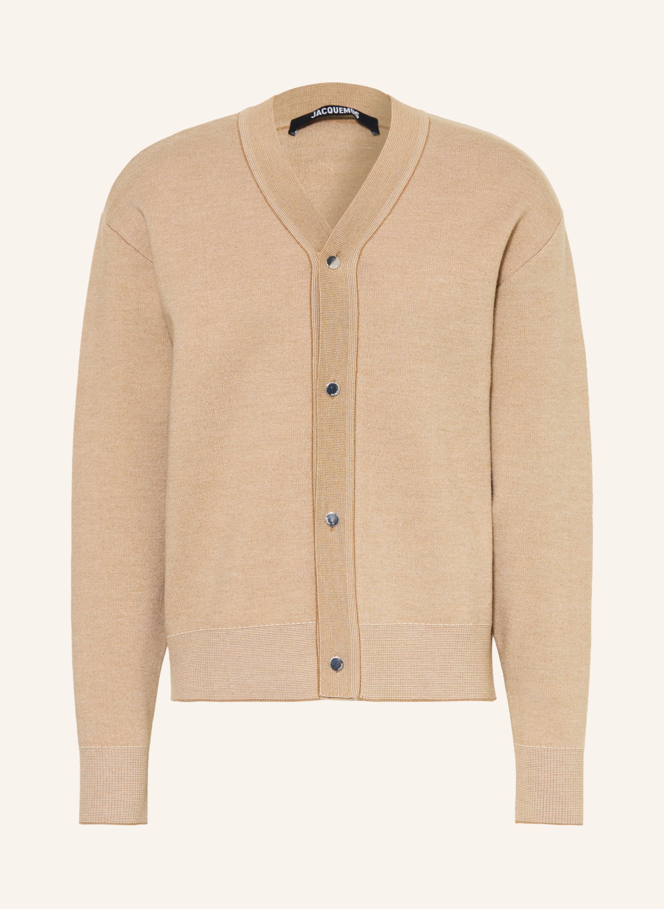 JACQUEMUS Strickjacke LE CARDIGAN DOPPIO: CAMEL