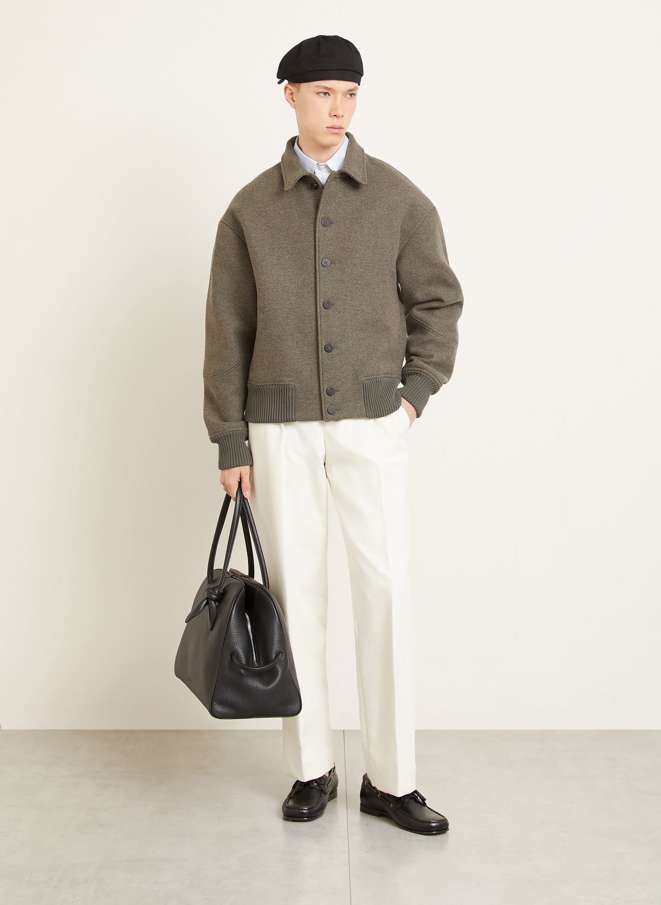 JACQUEMUS Jacke LE BOMBER FELTRO: GRAU