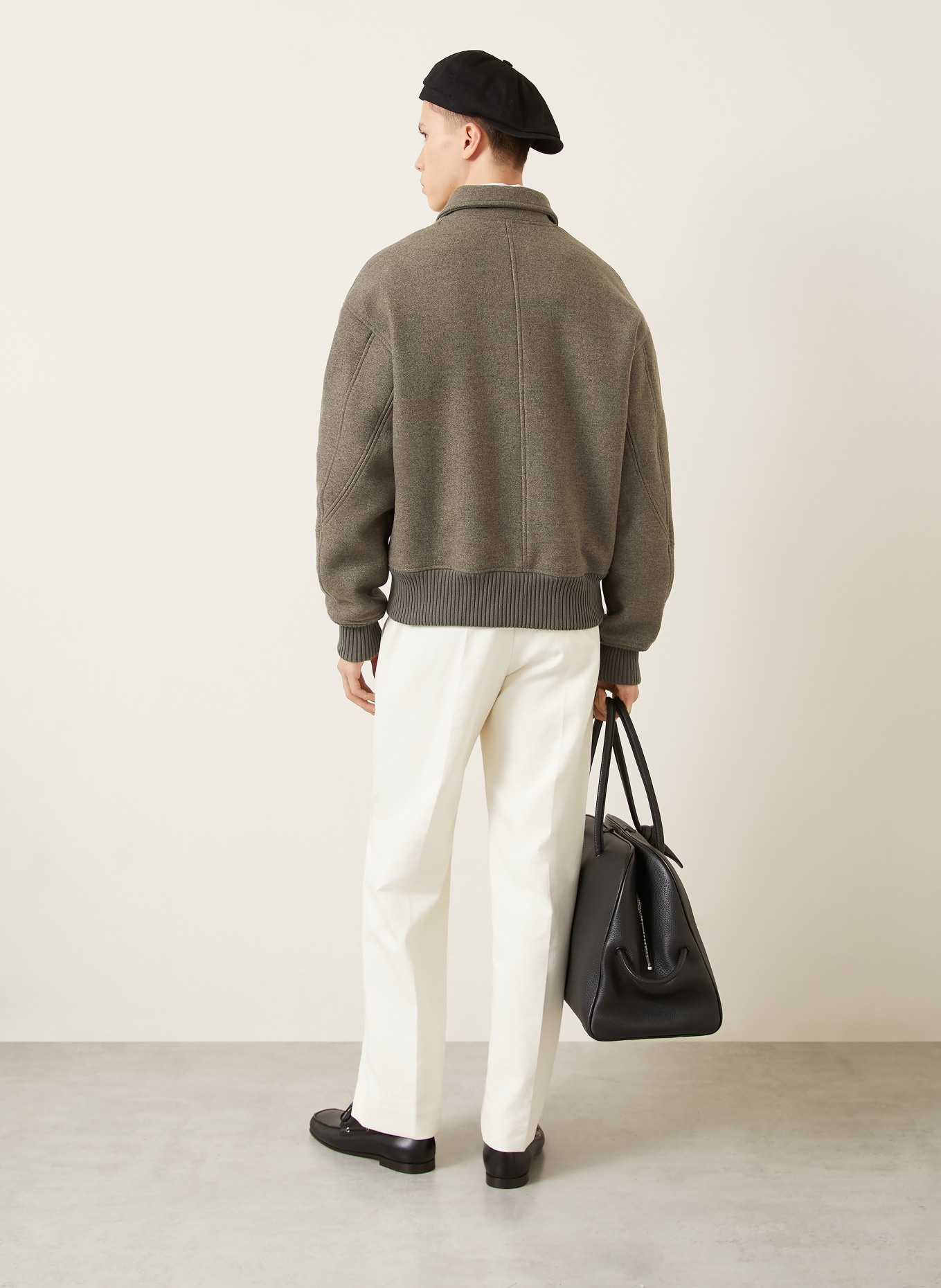 JACQUEMUS Jacke LE BOMBER FELTRO: GRAU