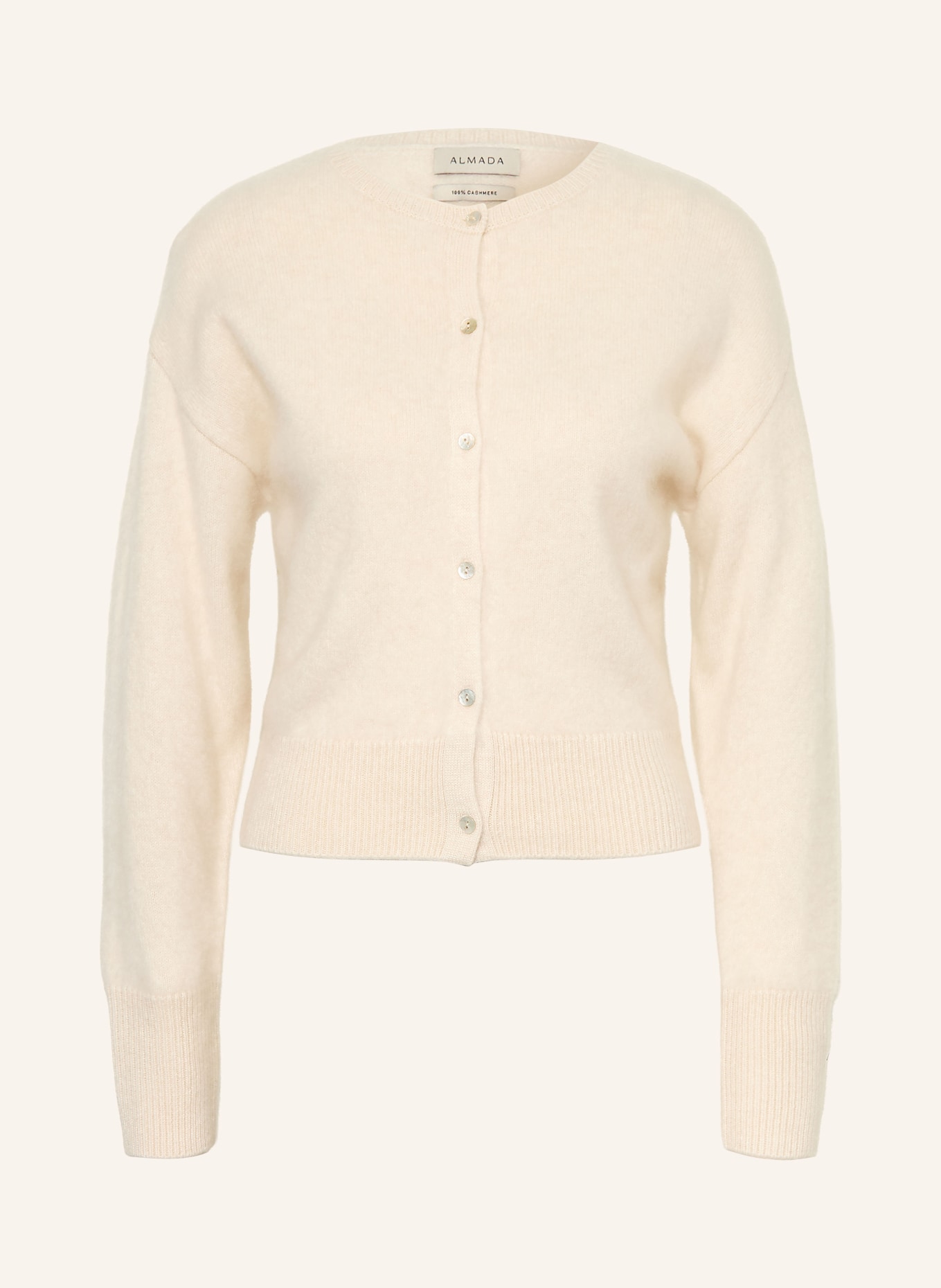 ALMADA LABEL COCO cashmere cardigan: BEIGE