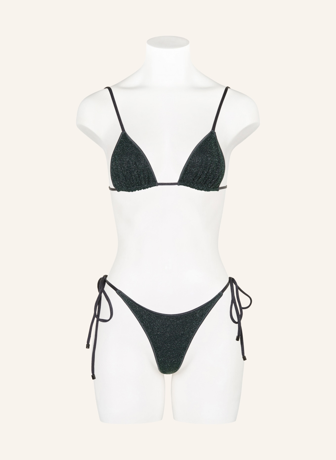 BILALI The Label VALENTINA triangle bikini bottoms: DARK GREEN