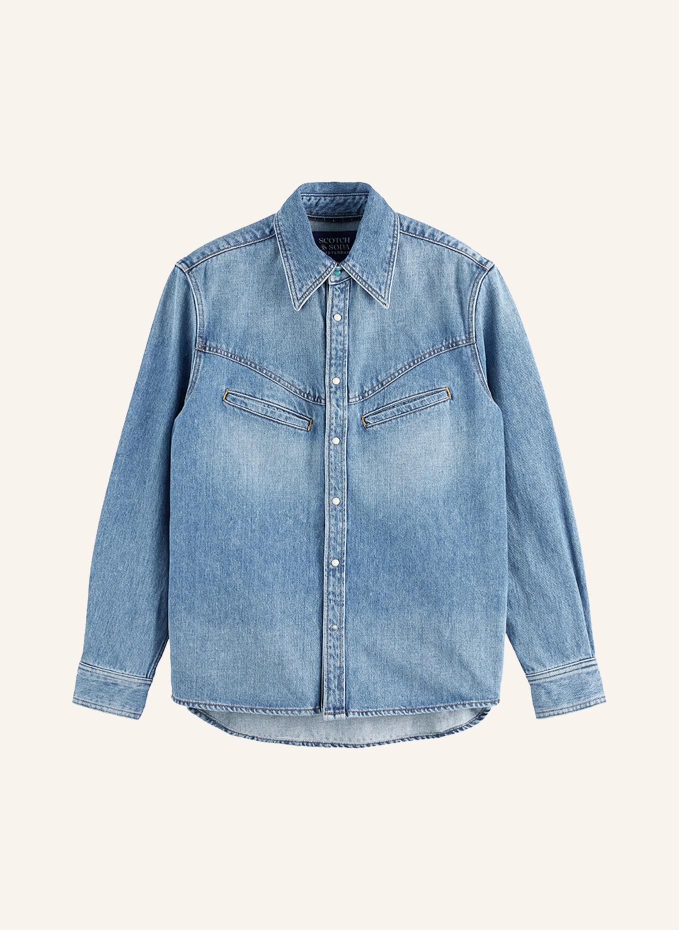 SCOTCH & SODA Jeans-Overshirt: HELLBLAU