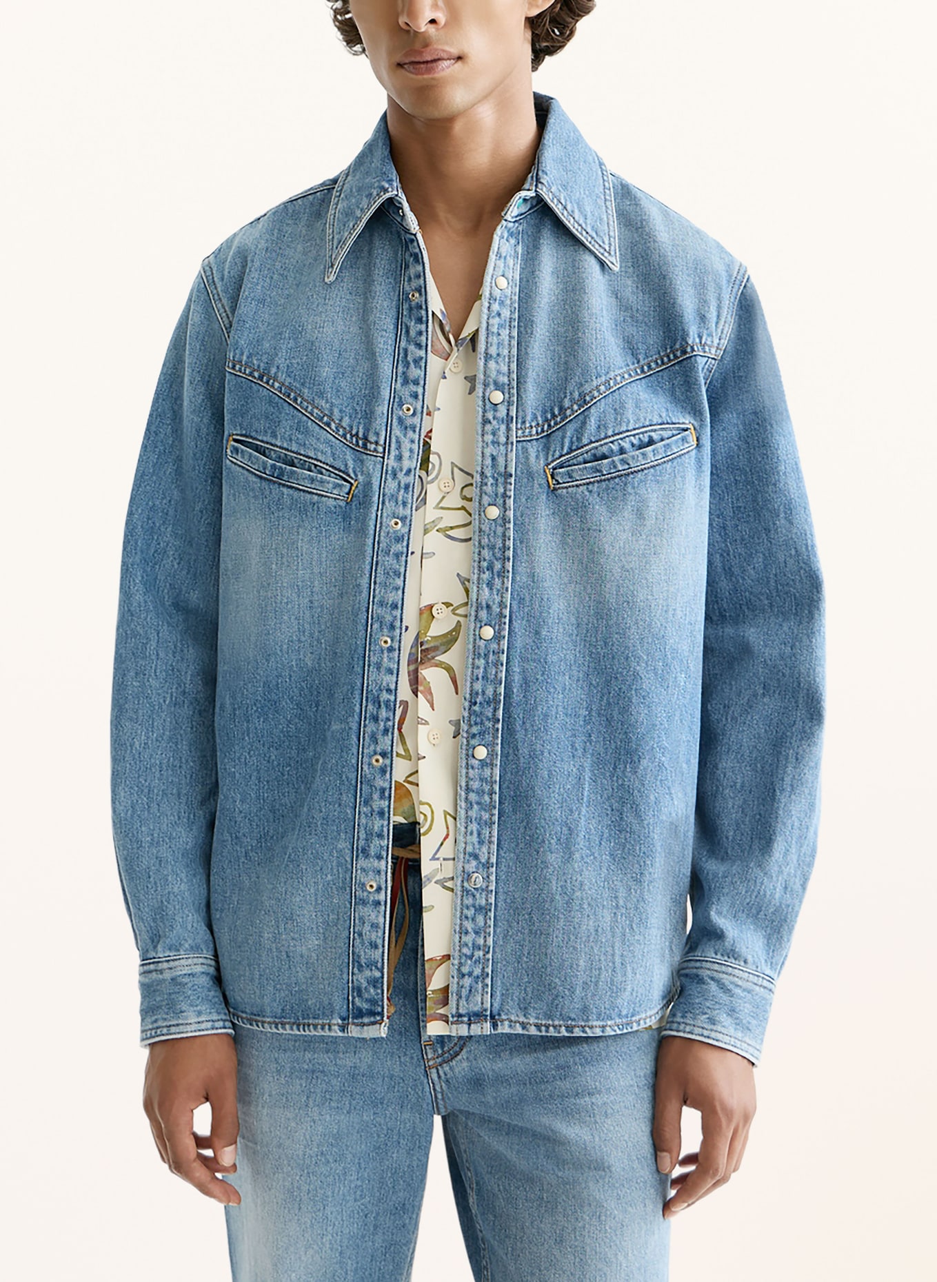 SCOTCH & SODA Jeans-Overshirt: HELLBLAU