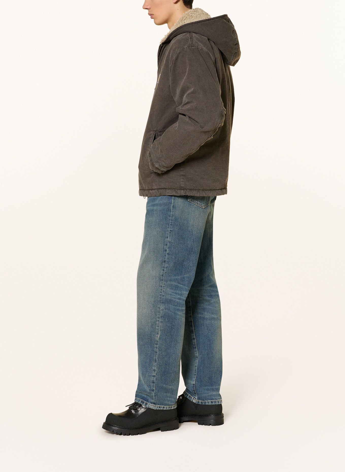 carhartt WIP Jeans AARON Straight Fit: 014Q Blue, worn used wash