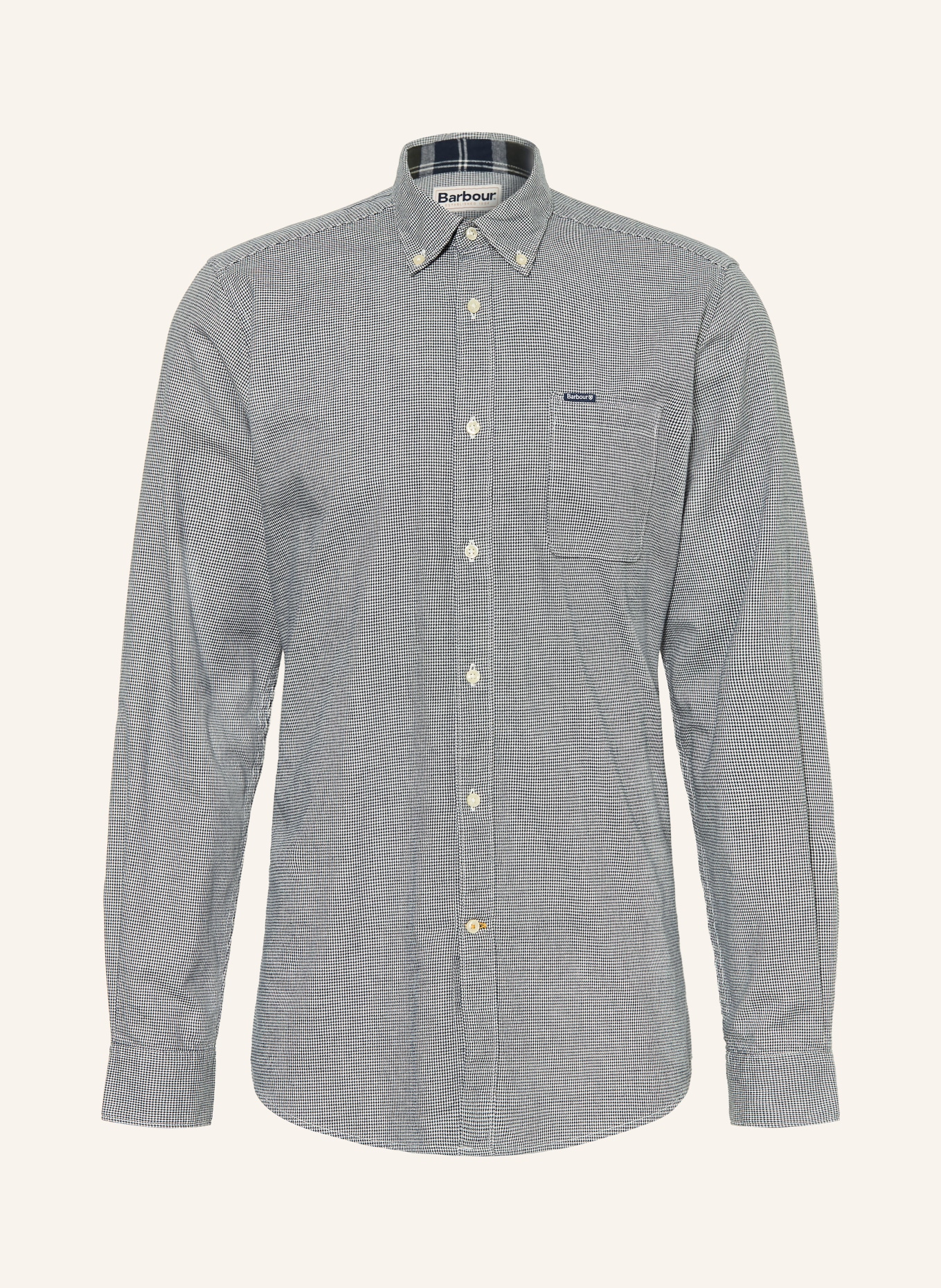 Barbour Hemd HUNTLY Tailored Fit: DUNKELBLAU / WEISS