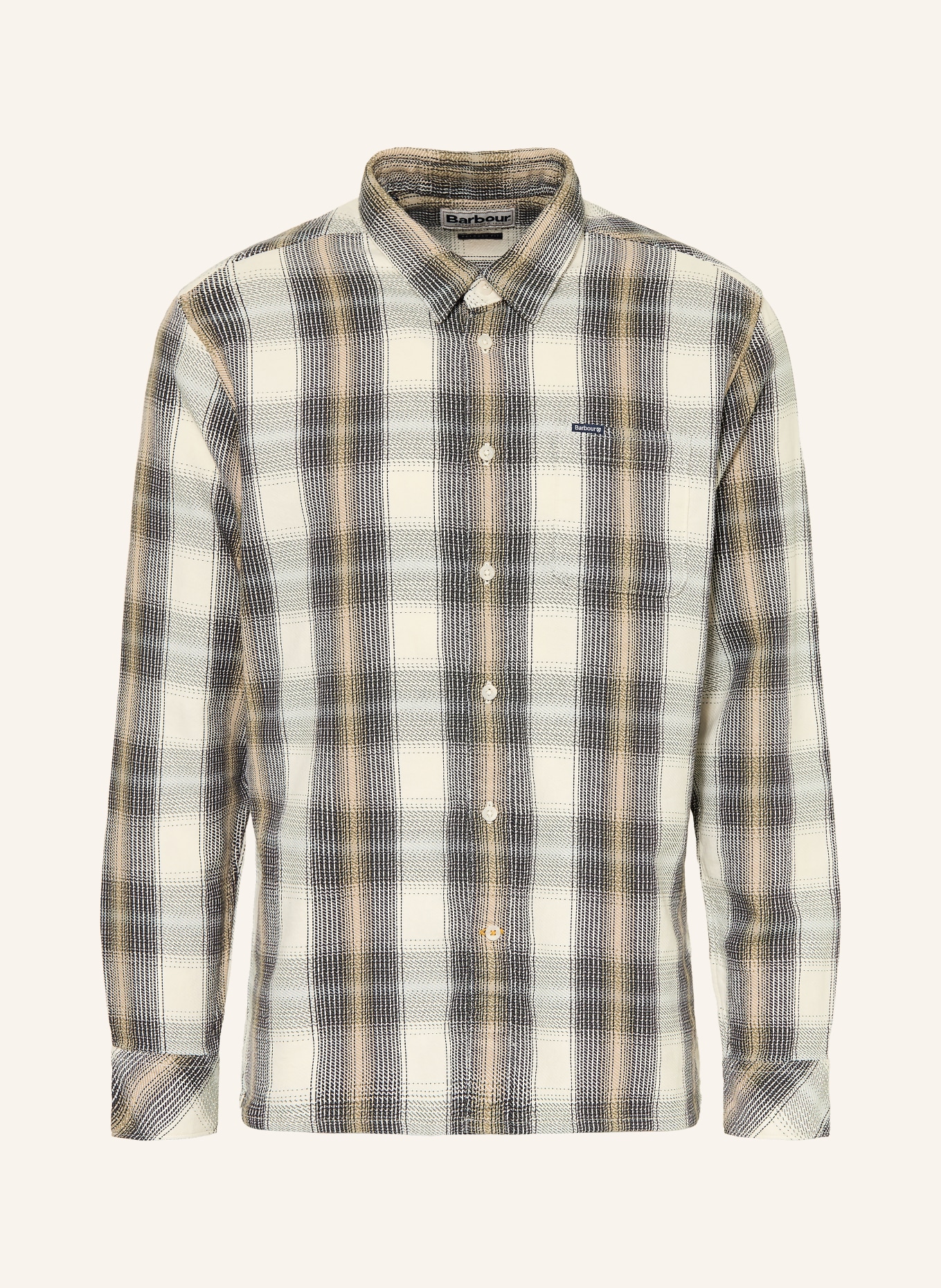Barbour Hemd HAWTHORN Relaxed Fit: CREME / HELLBRAUN / SCHWARZ