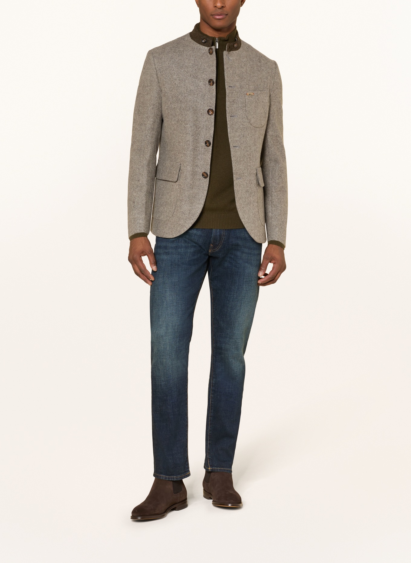 Luis Trenker LUSANDRO Regular Fit Jacket: LIGHT GRAY