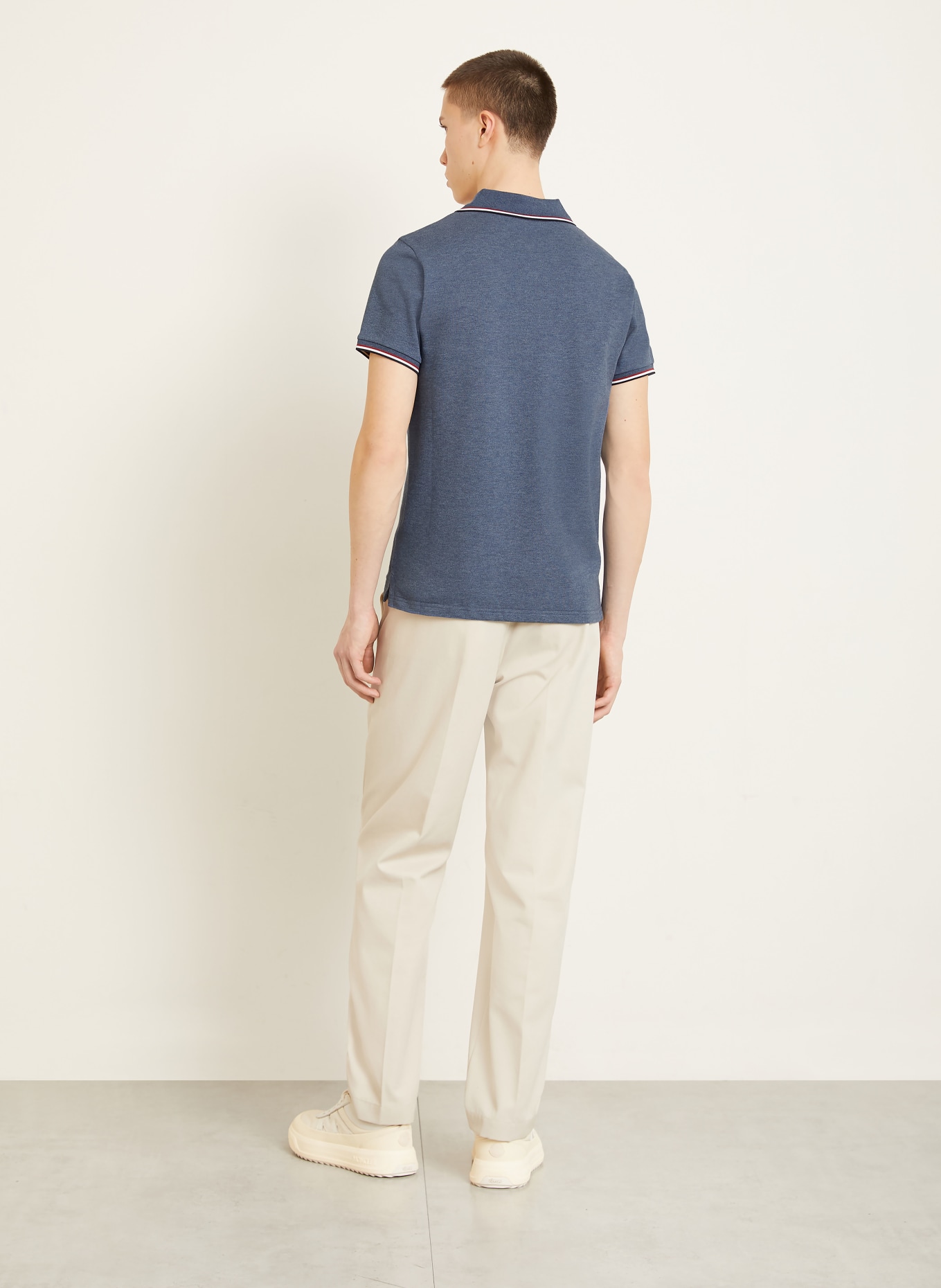 MONCLER Piqué-Poloshirt: BLAU