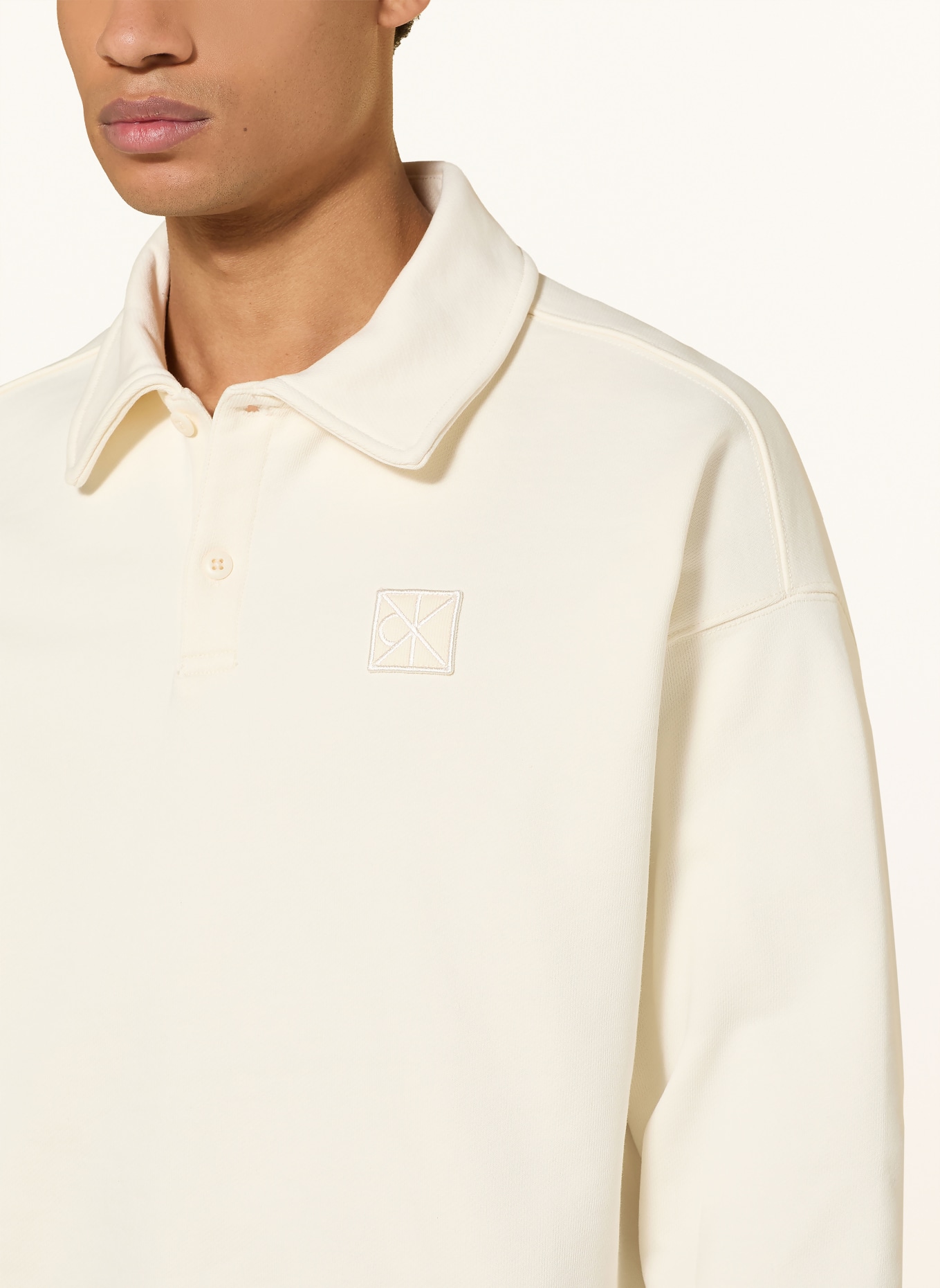 Calvin Klein Bluza TERRY: KREMOWY