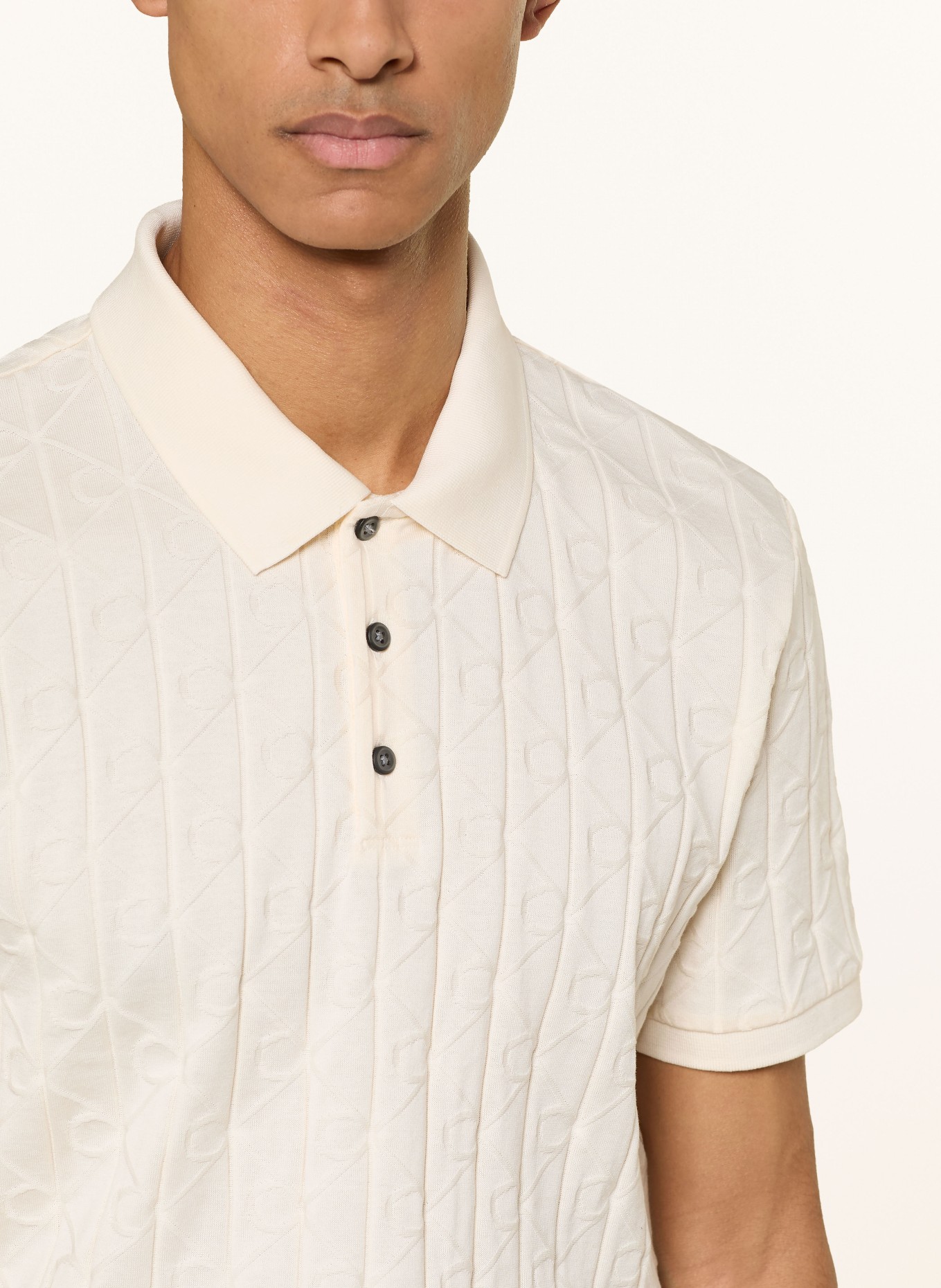 Calvin Klein Jersey poloshirt: ECRU