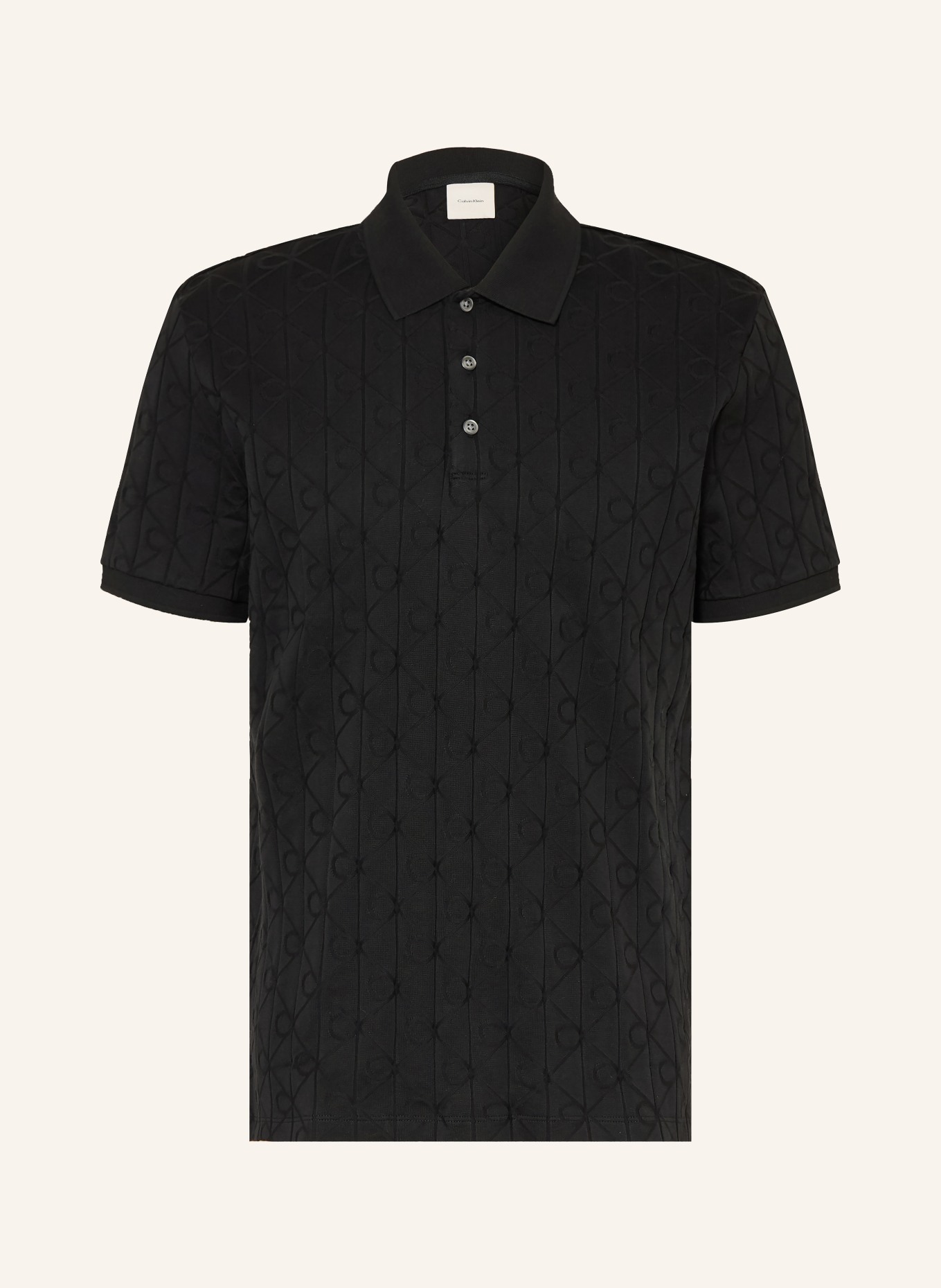 Calvin Klein jersey polo shirt: BLACK