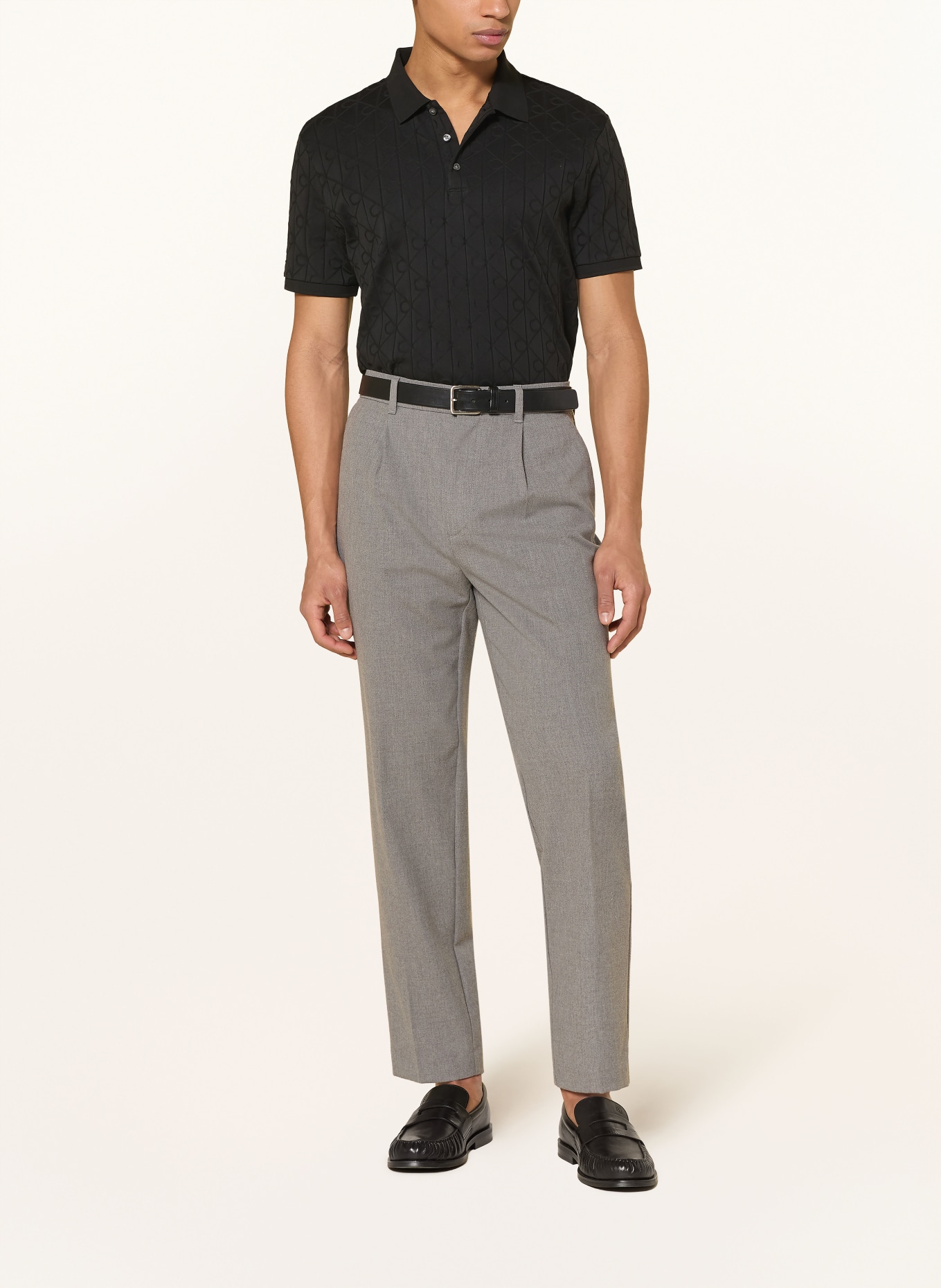 Calvin Klein jersey polo shirt: BLACK