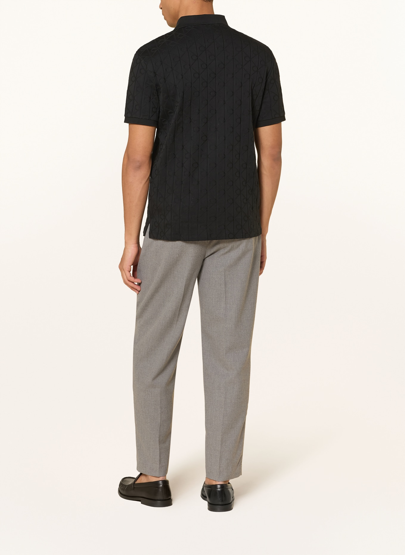 Calvin Klein jersey polo shirt: BLACK