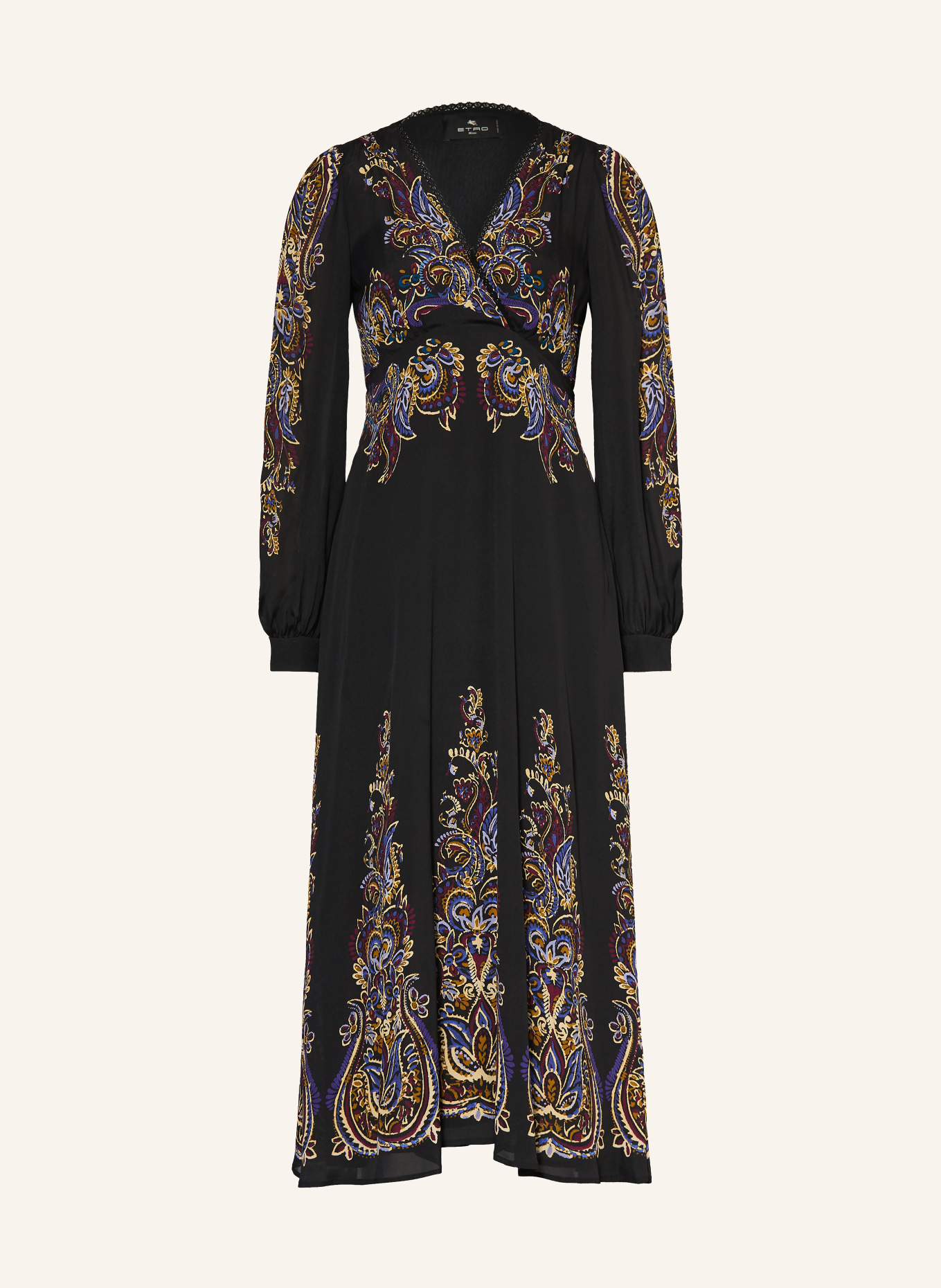 ETRO Kleid: SCHWARZ / CREME / BLAU