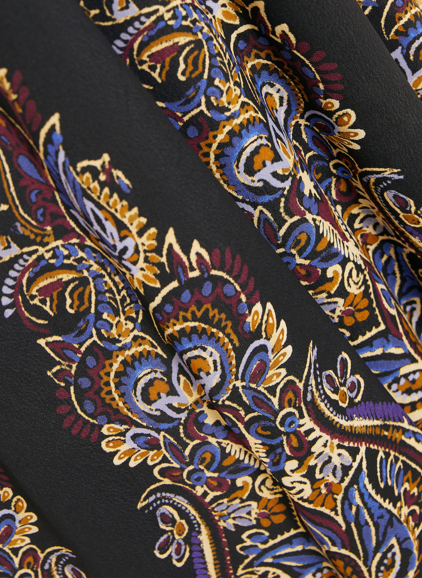 ETRO Kleid: SCHWARZ / CREME / BLAU