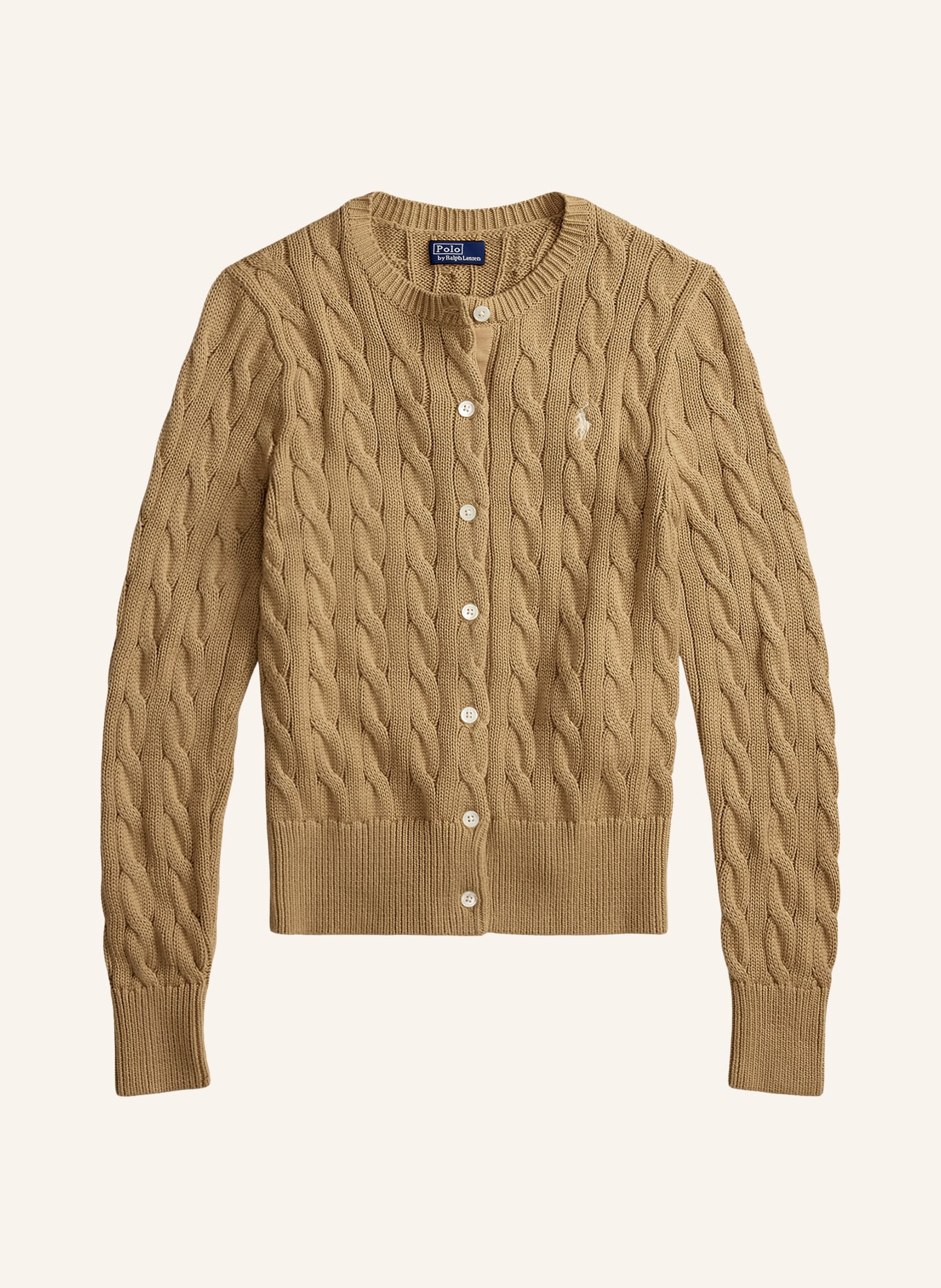 POLO RALPH LAUREN Pletený kardigan: VELBLOUDÍ