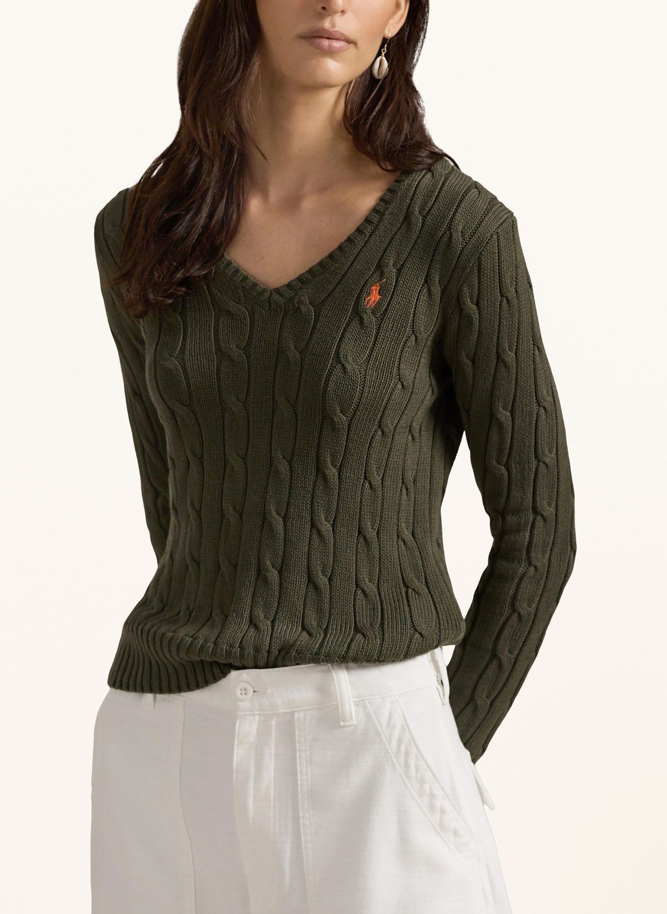 POLO RALPH LAUREN Svetr: TMAVĚ ZELENÁ