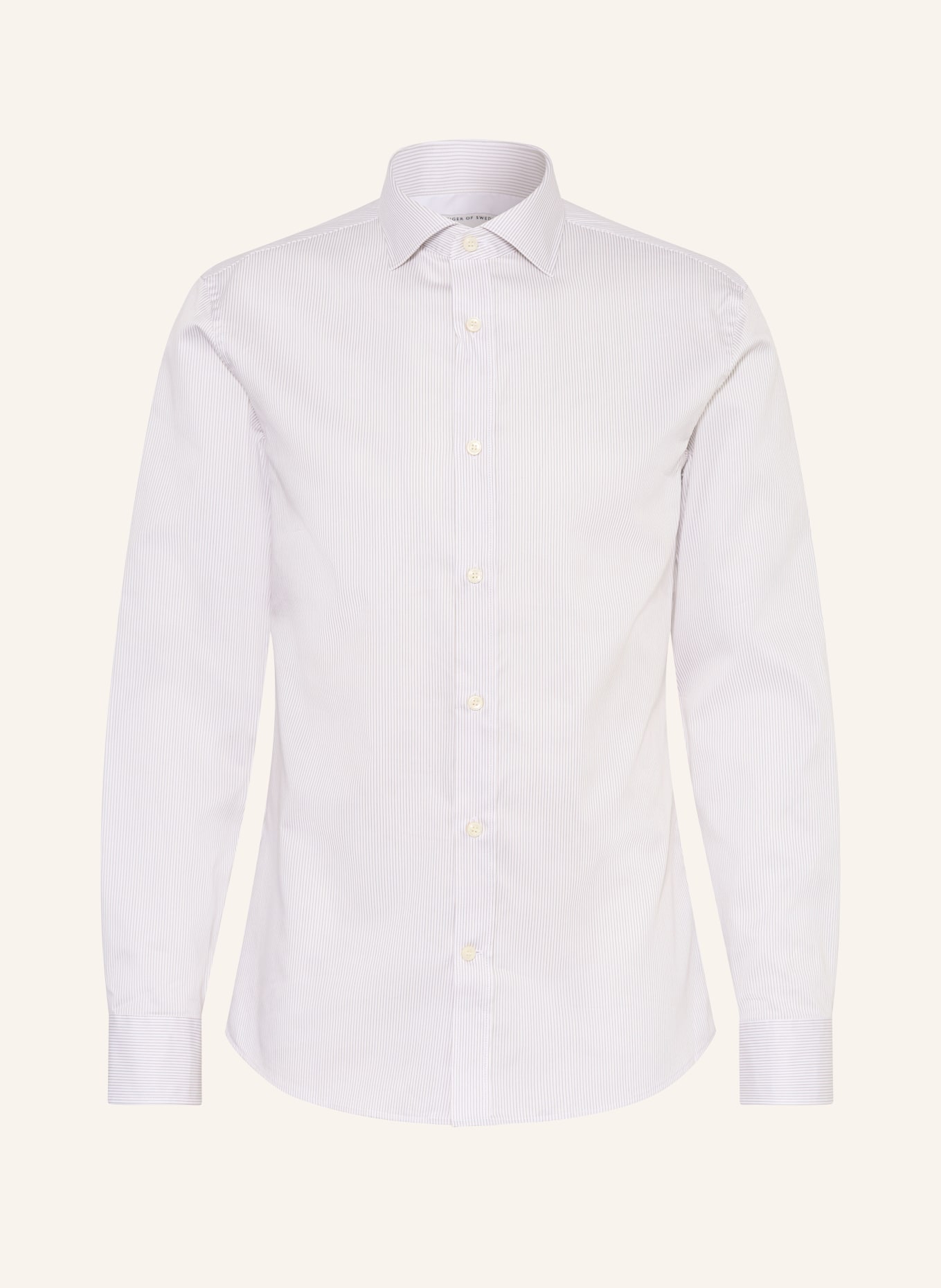 TIGER OF SWEDEN Shirt ADLEY slim fit: CREAM / GRAY