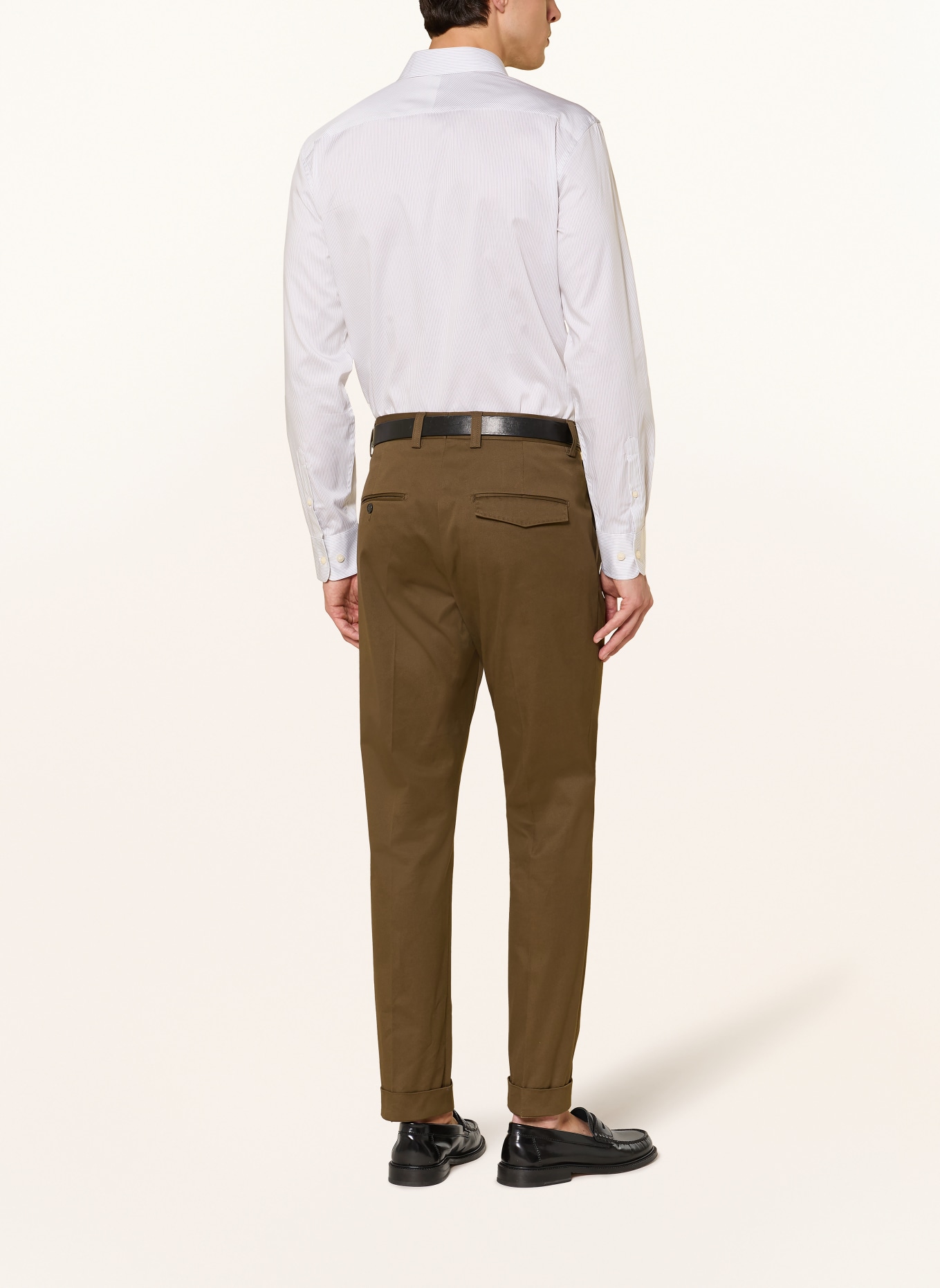 TIGER OF SWEDEN Shirt ADLEY slim fit: CREAM / GRAY