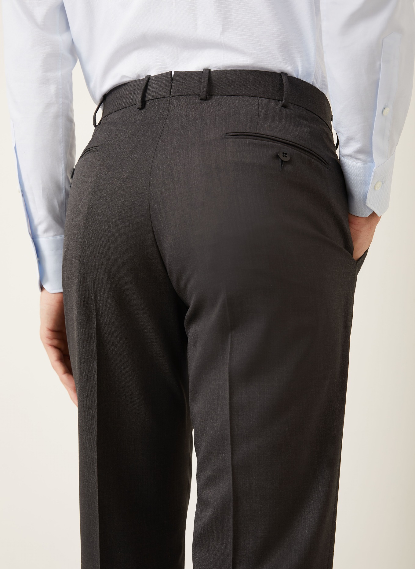 ZEGNA Kalhoty Slim Fit: TMAVĚ ŠEDÁ