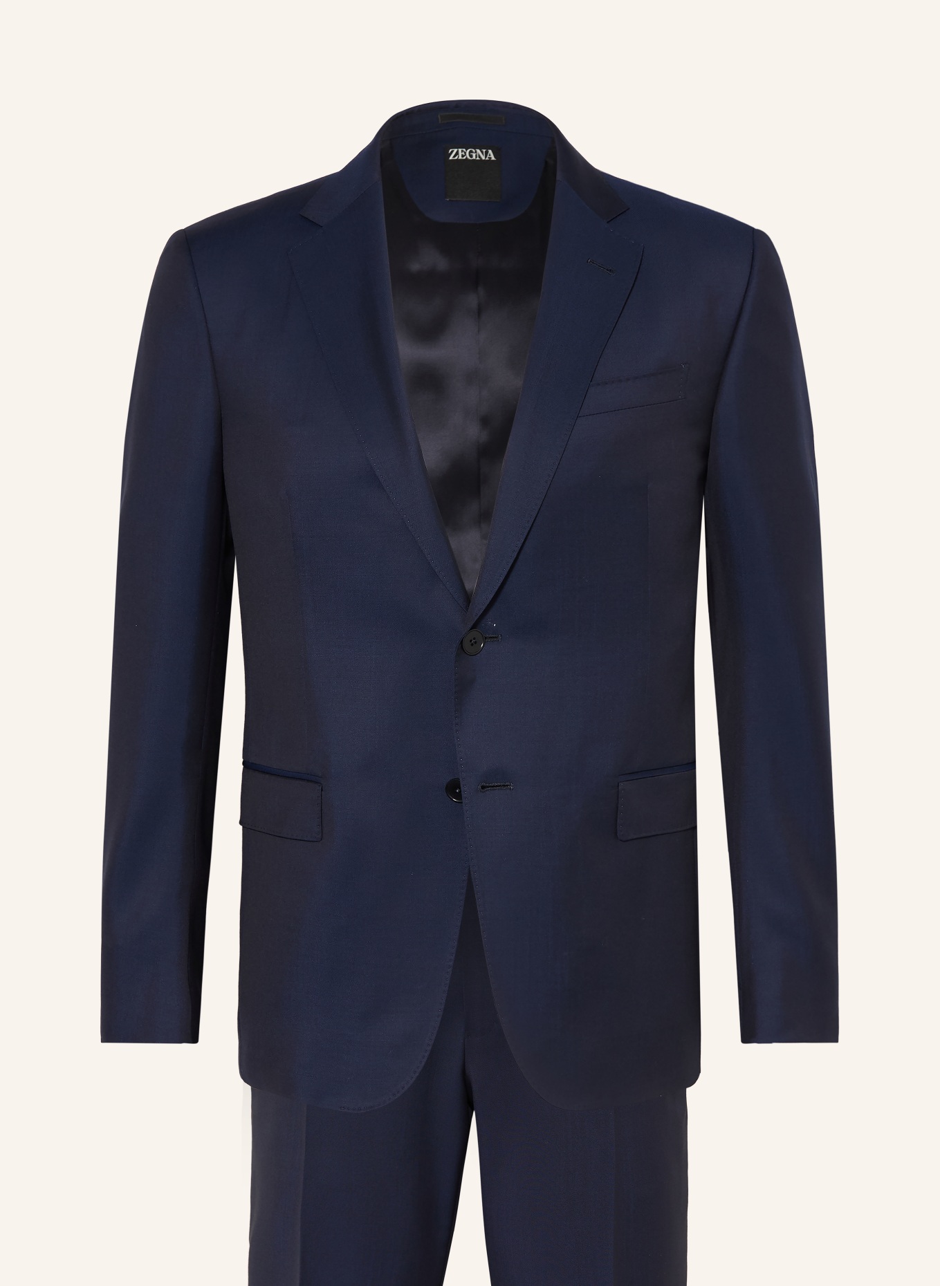 ZEGNA Costume DROP 7 Coupe ajustée: BLEU FONCÉ
