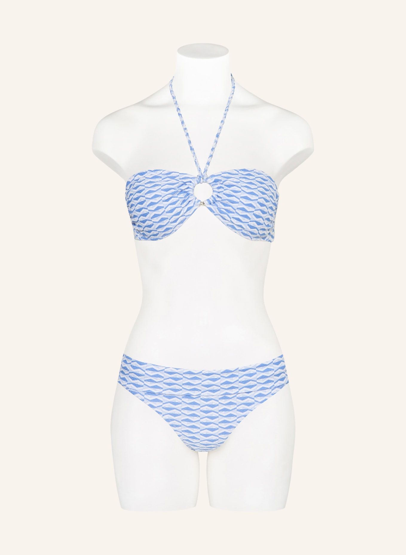 heidi klein Bandeau-Bikini-Top TINOS: HELLBLAU / WEISS