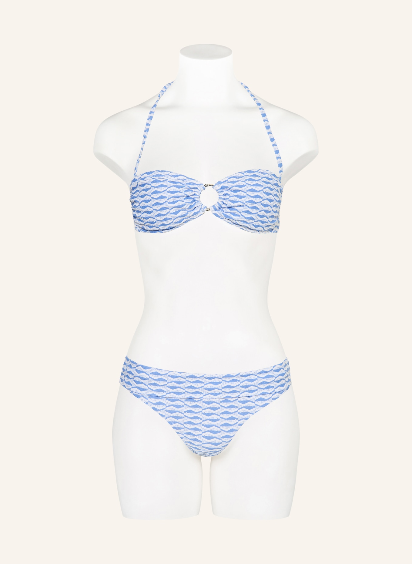 heidi klein Bandeau-Bikini-Top TINOS: HELLBLAU / WEISS
