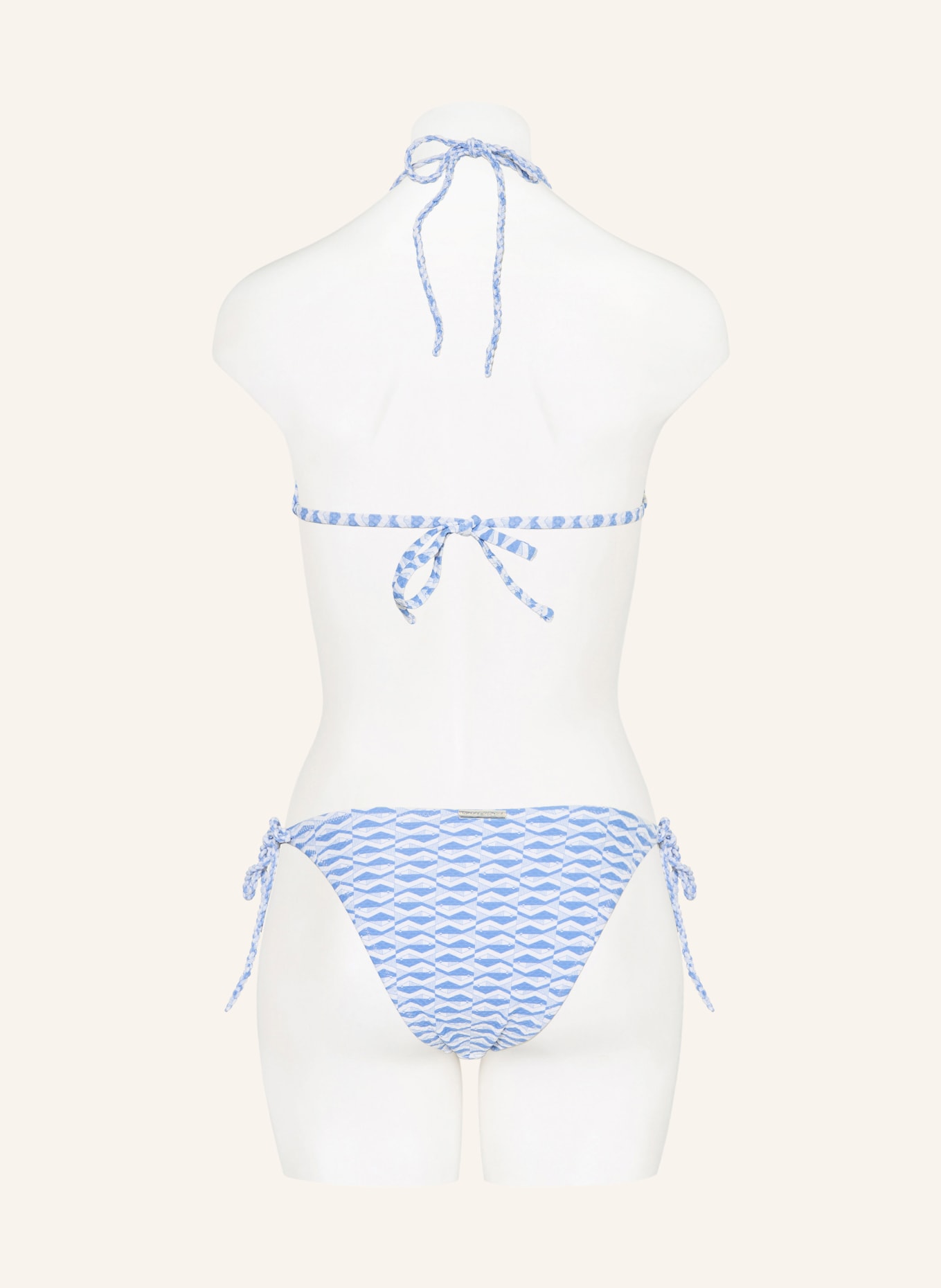 heidi klein TINOS triangle bikini bottoms: LIGHT BLUE / WHITE