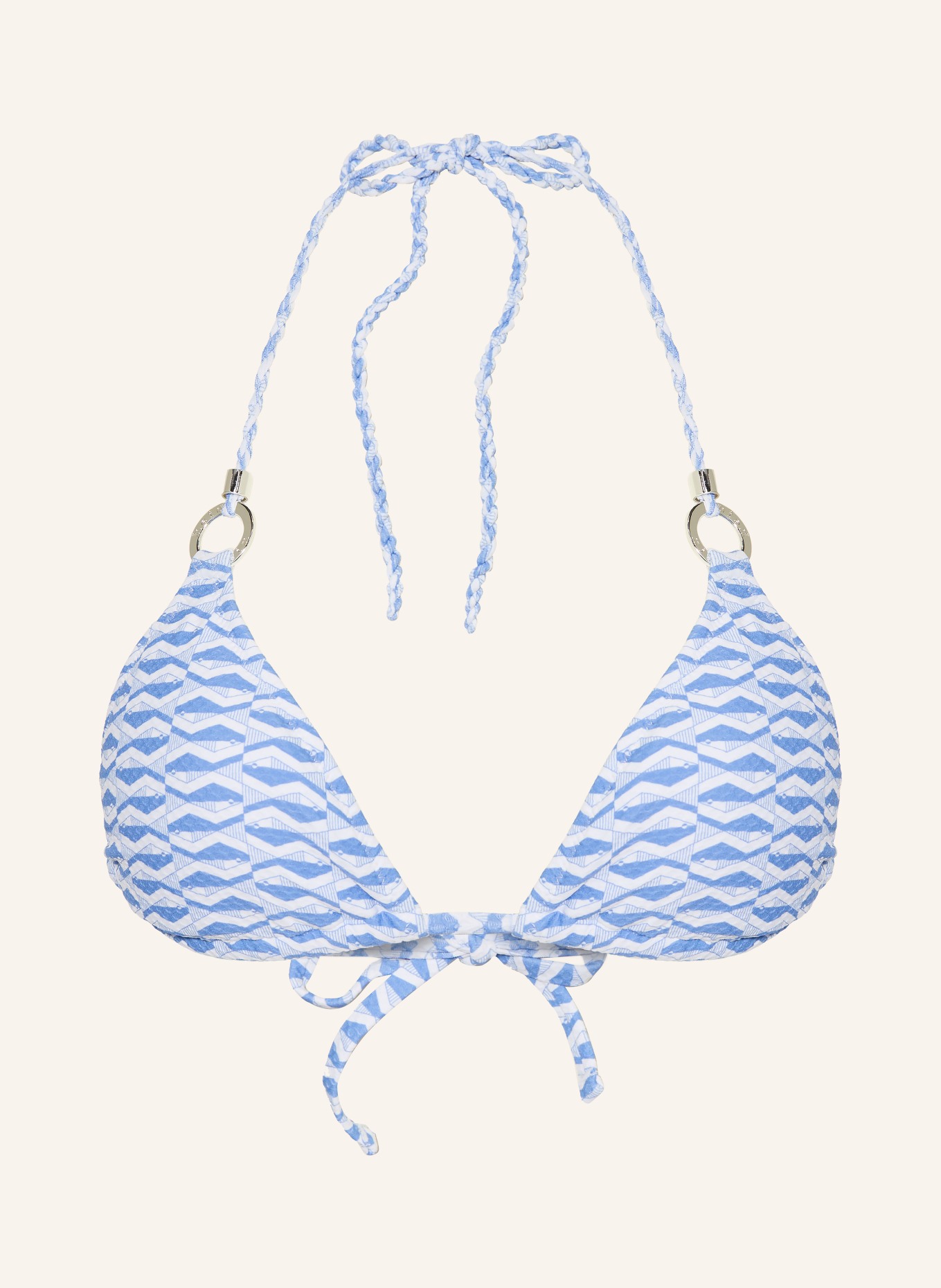 heidi klein Triangel-Bikini-Top TINOS: HELLBLAU / WEISS