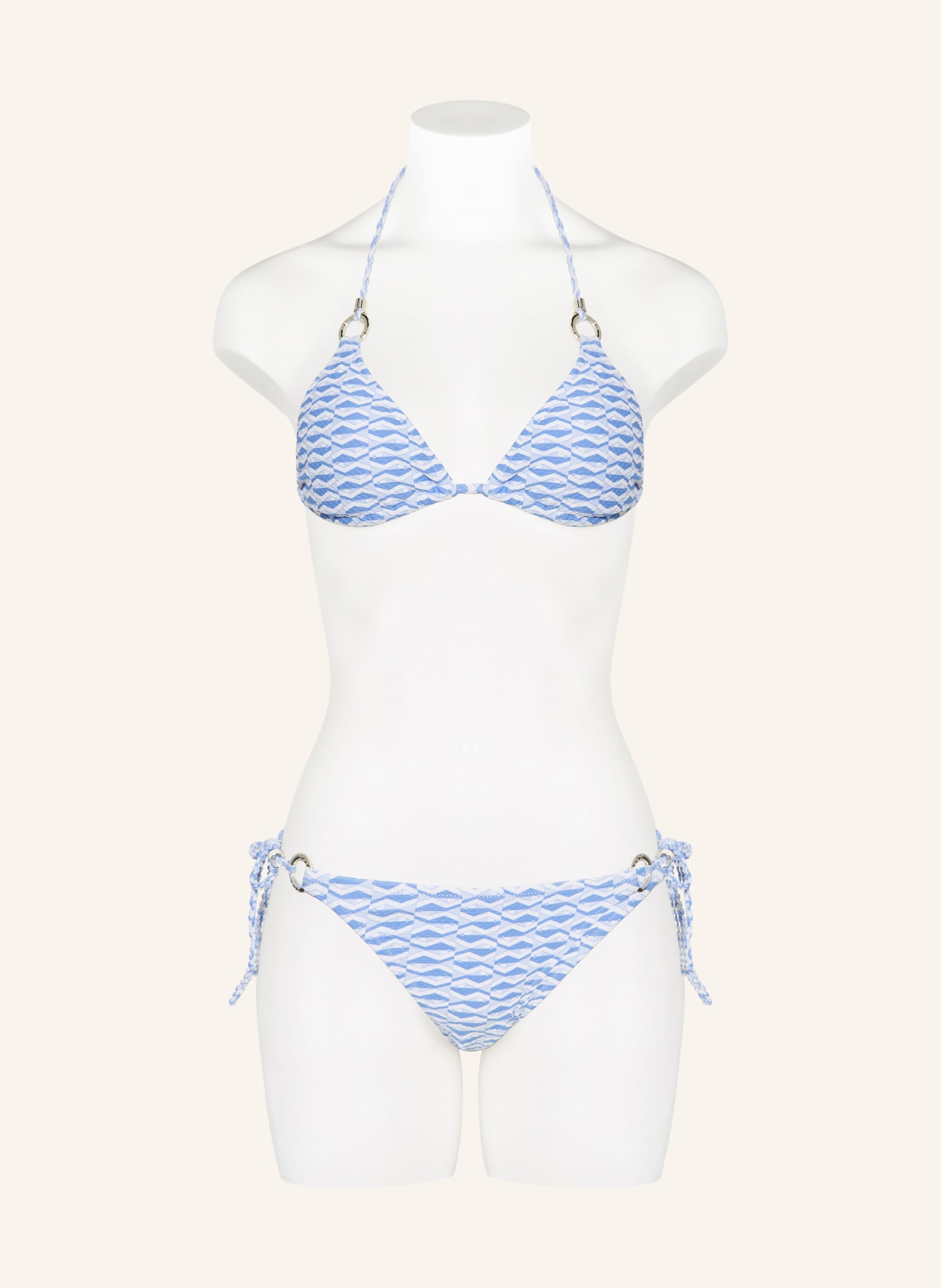 heidi klein Triangel-Bikini-Top TINOS: HELLBLAU / WEISS