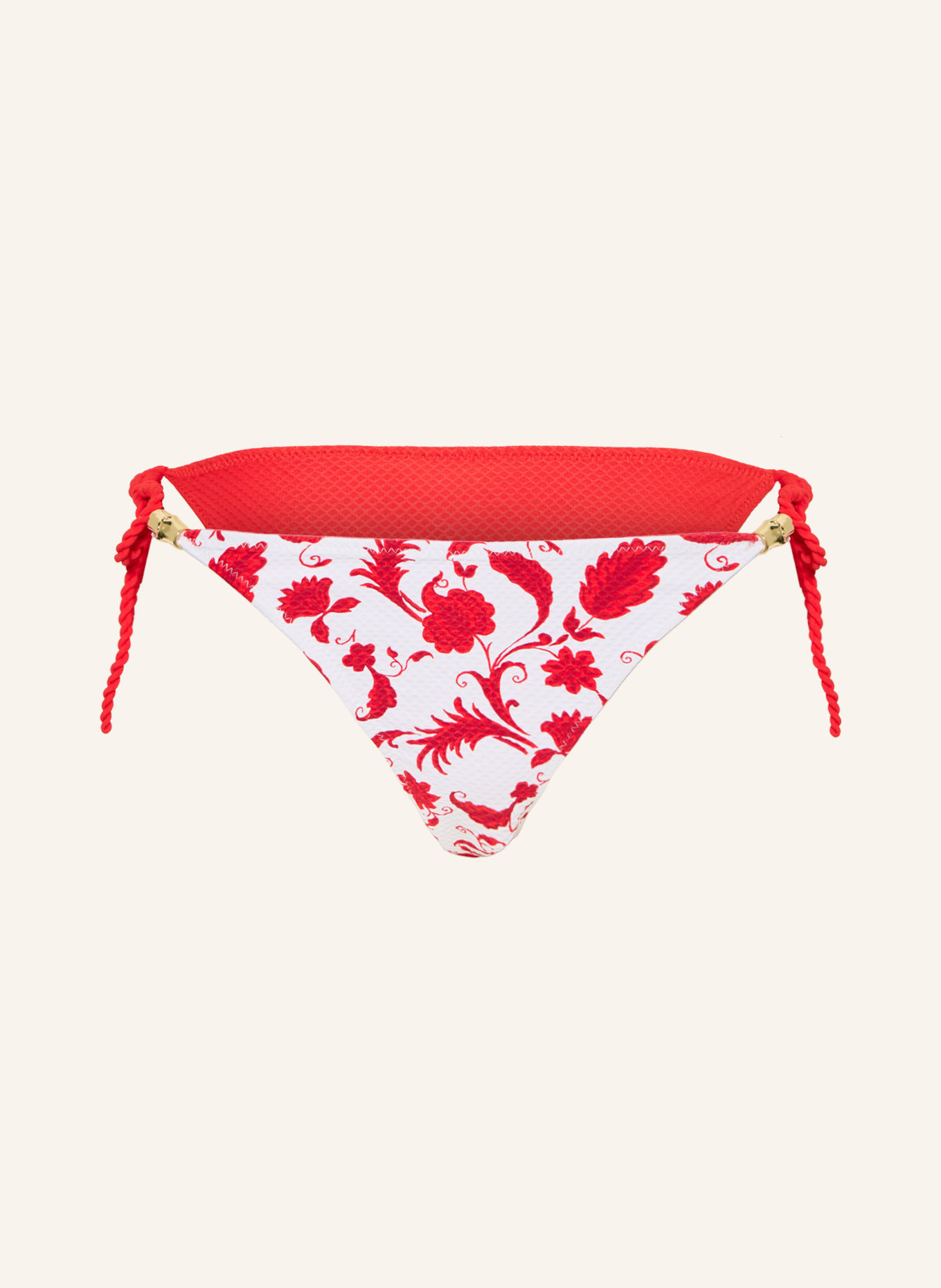 heidi klein EVIA reversible triangle bikini bottoms: RED / WHITE