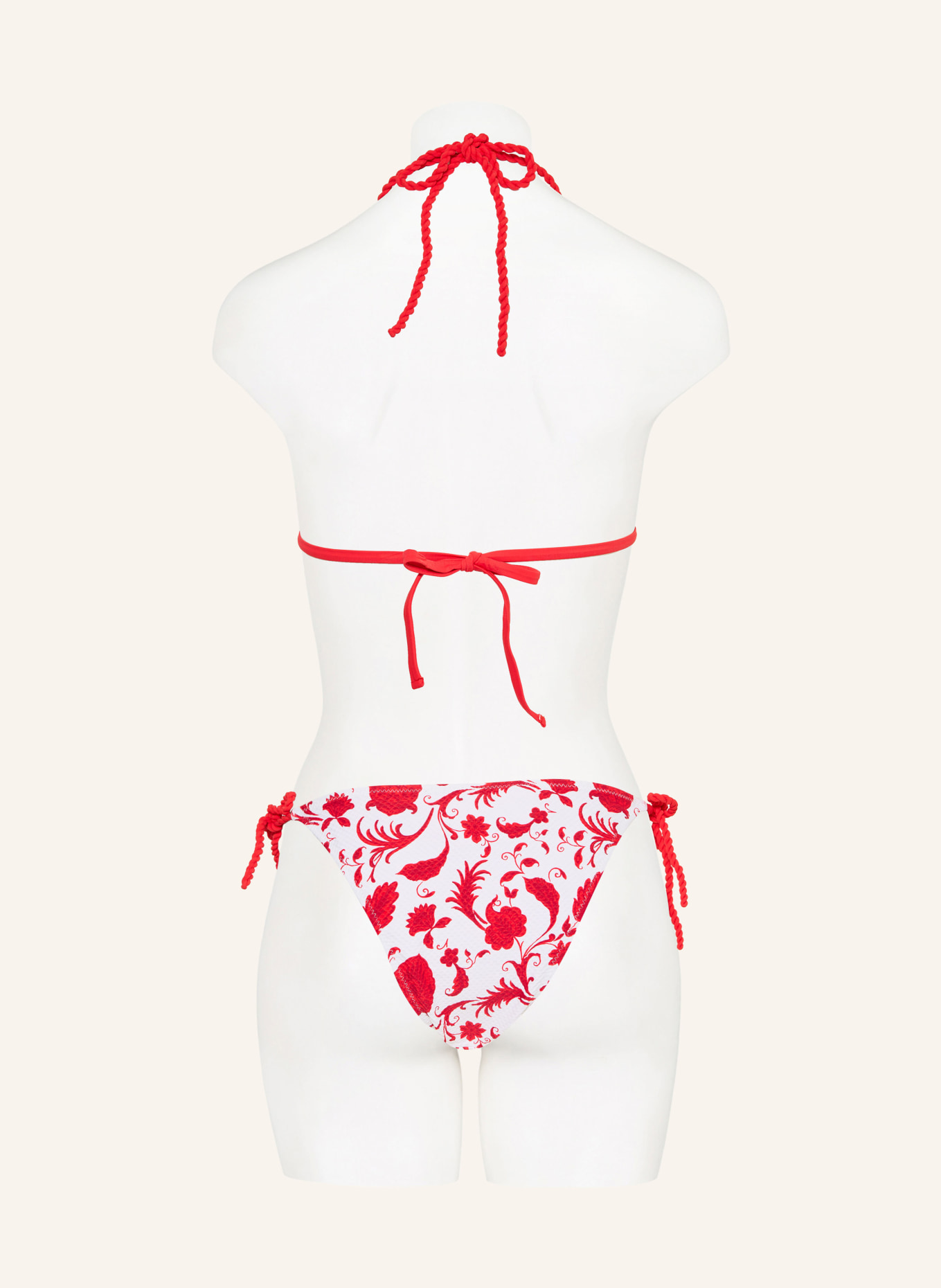 heidi klein EVIA reversible triangle bikini bottoms: RED / WHITE