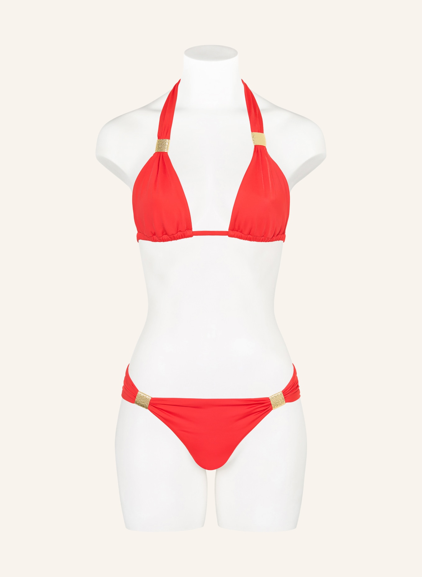 heidi klein Basic-Bikini-Hose PETALIA: ROT / GOLD